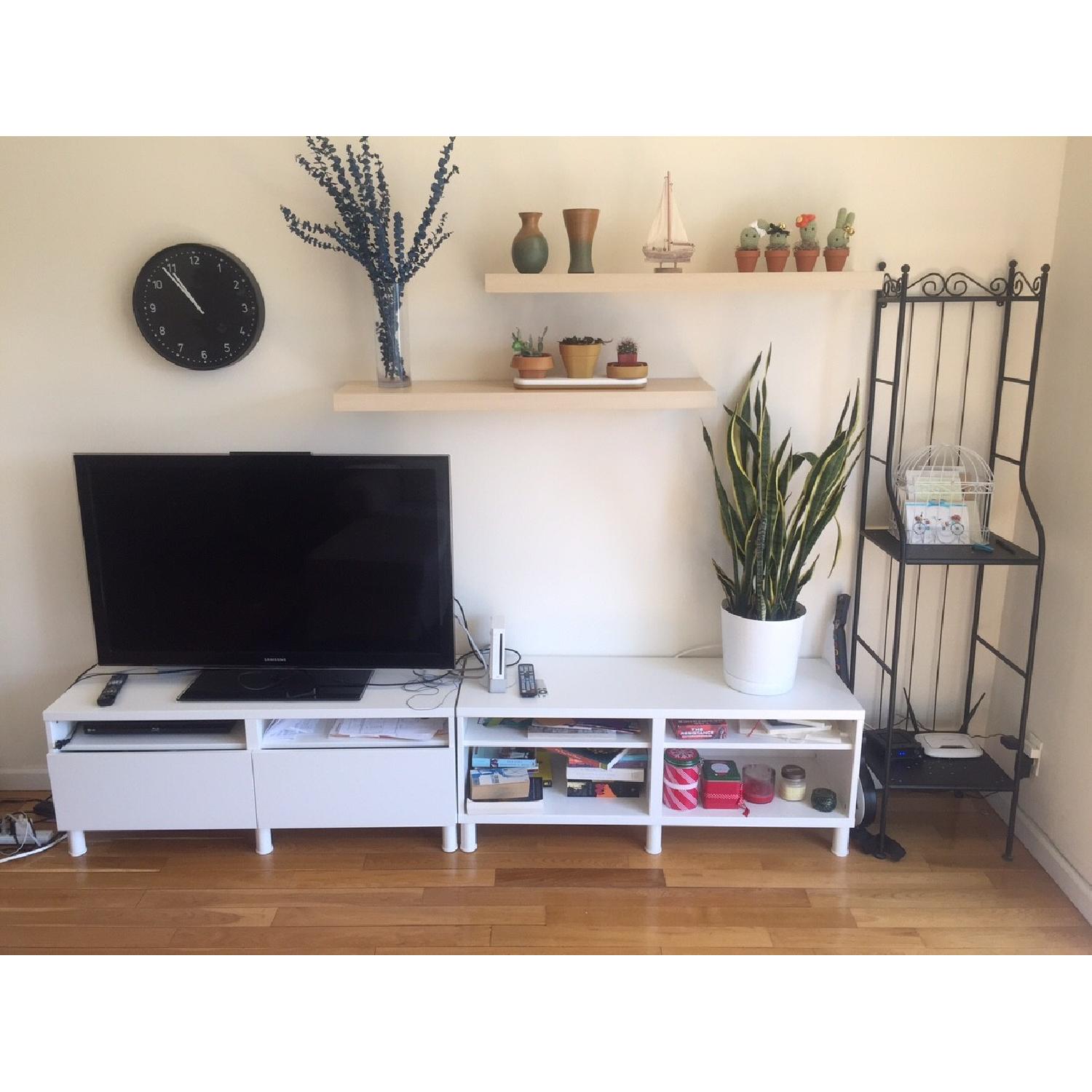 Ikea TV Shelving Unit Pair AptDeco
