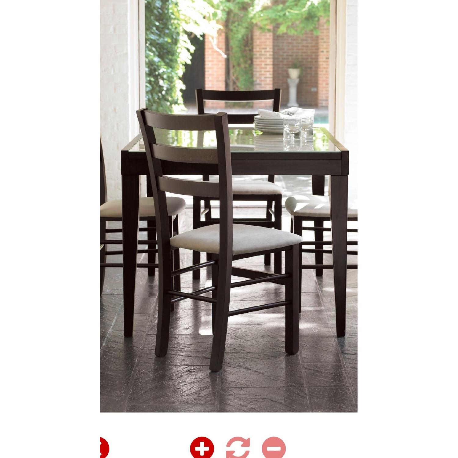 Calligaris Caf Latte Glass Top Dining Table w/ 4 Chairs - AptDeco