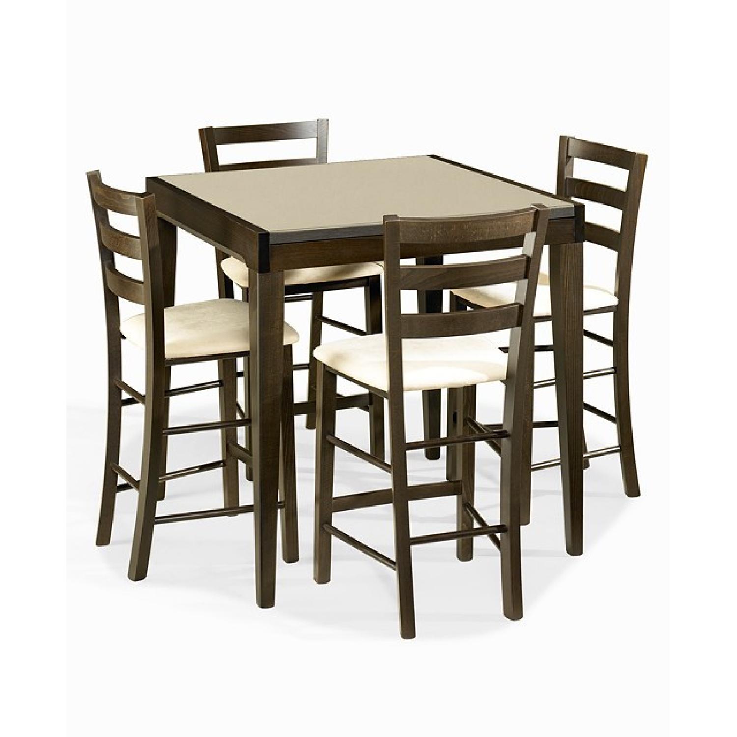 Calligaris Caf Latte Glass Top Dining Table w/ 4 Chairs - AptDeco