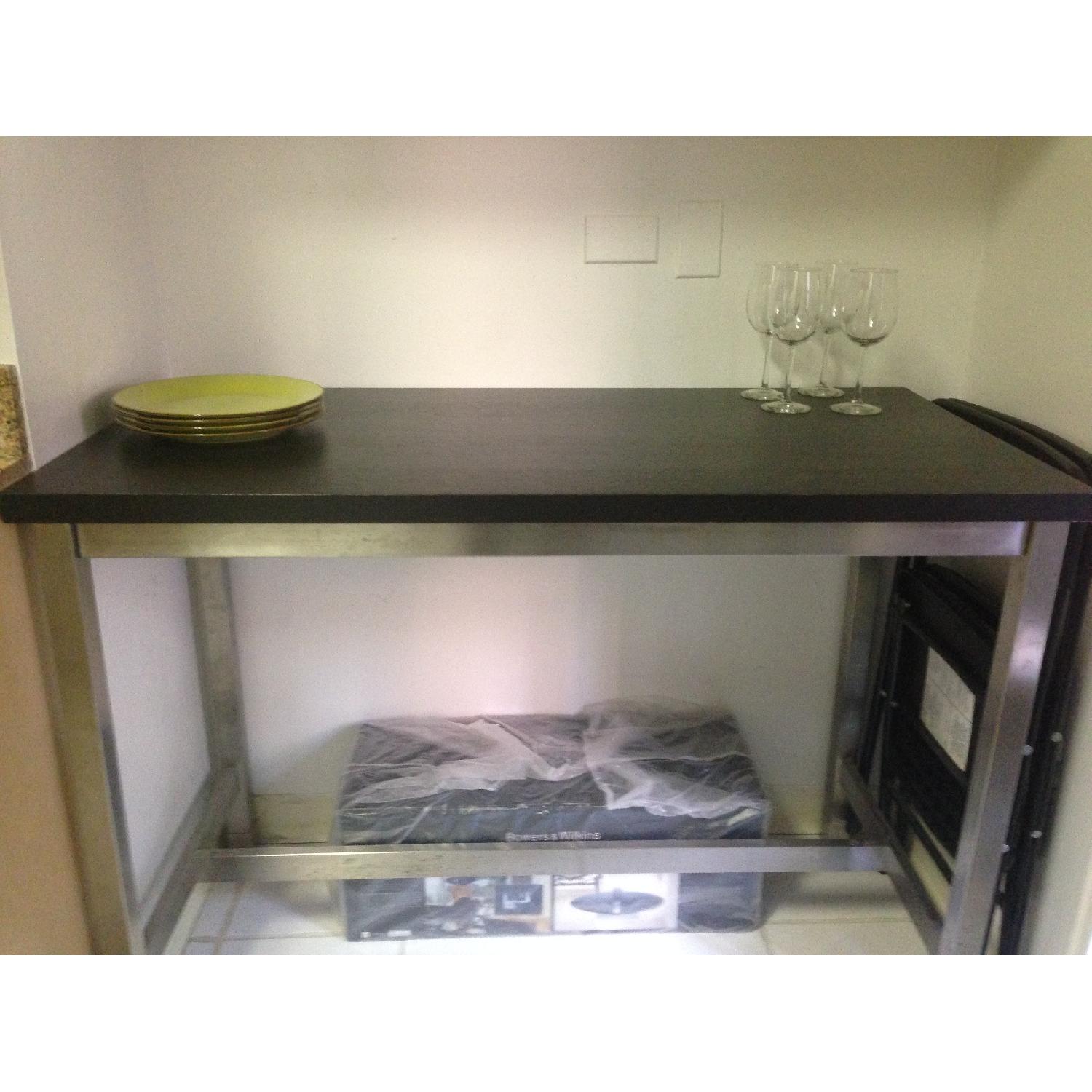 Ikea Black/Brown Dining Table AptDeco