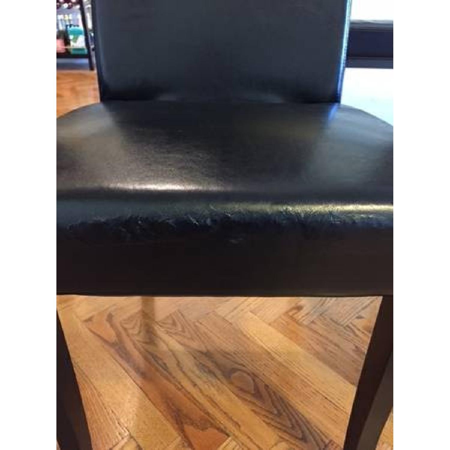 Black Faux Leather Dining Chairs Set of 4 AptDeco