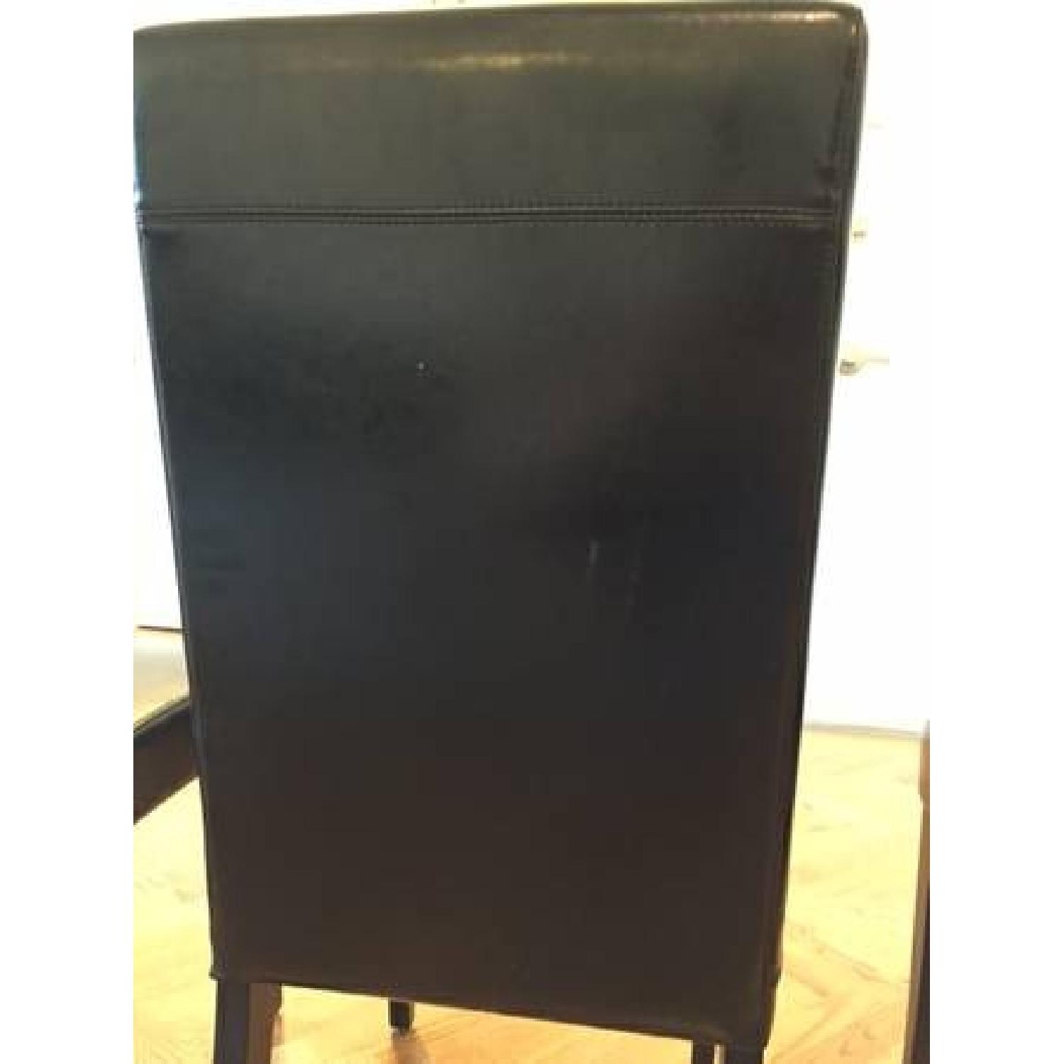 Black Faux Leather Dining Chairs - Set of 4 - image-7