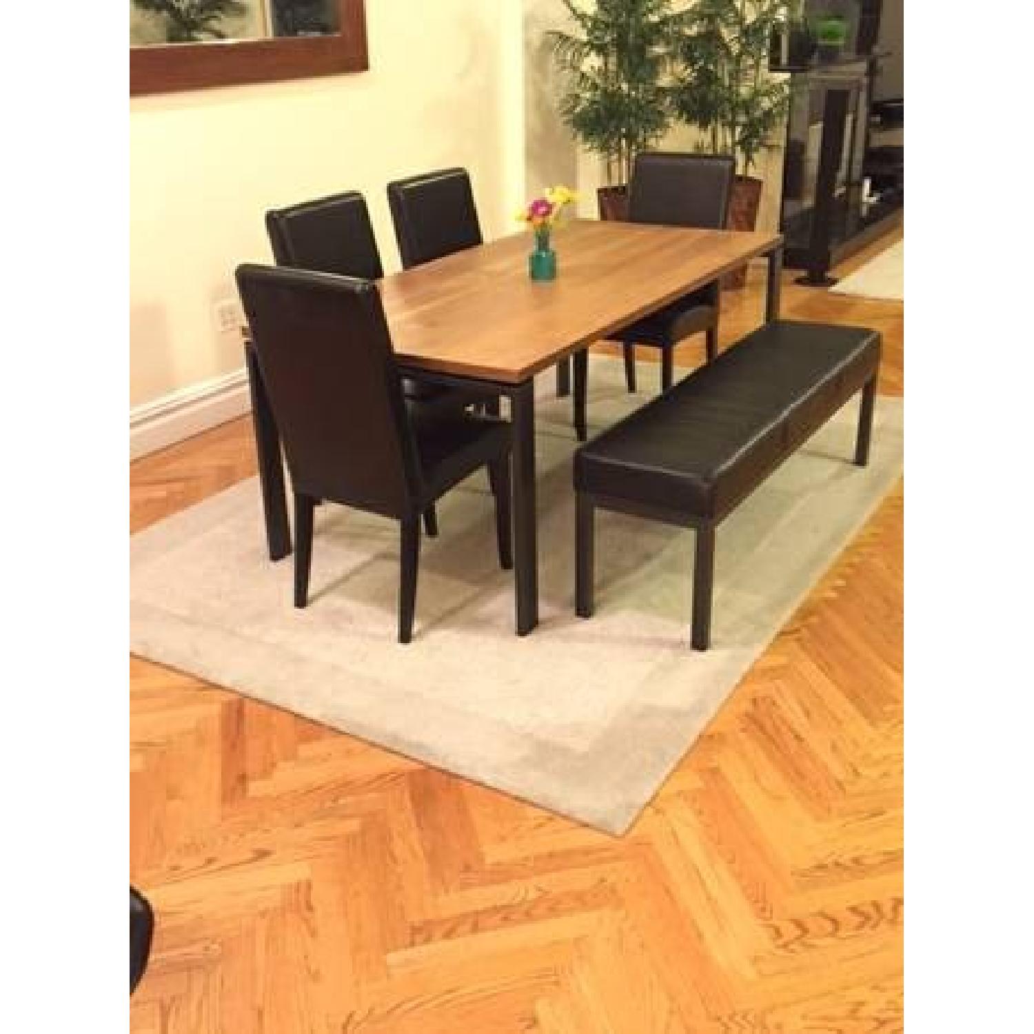 Black Faux Leather Dining Chairs - Set of 4 - image-8