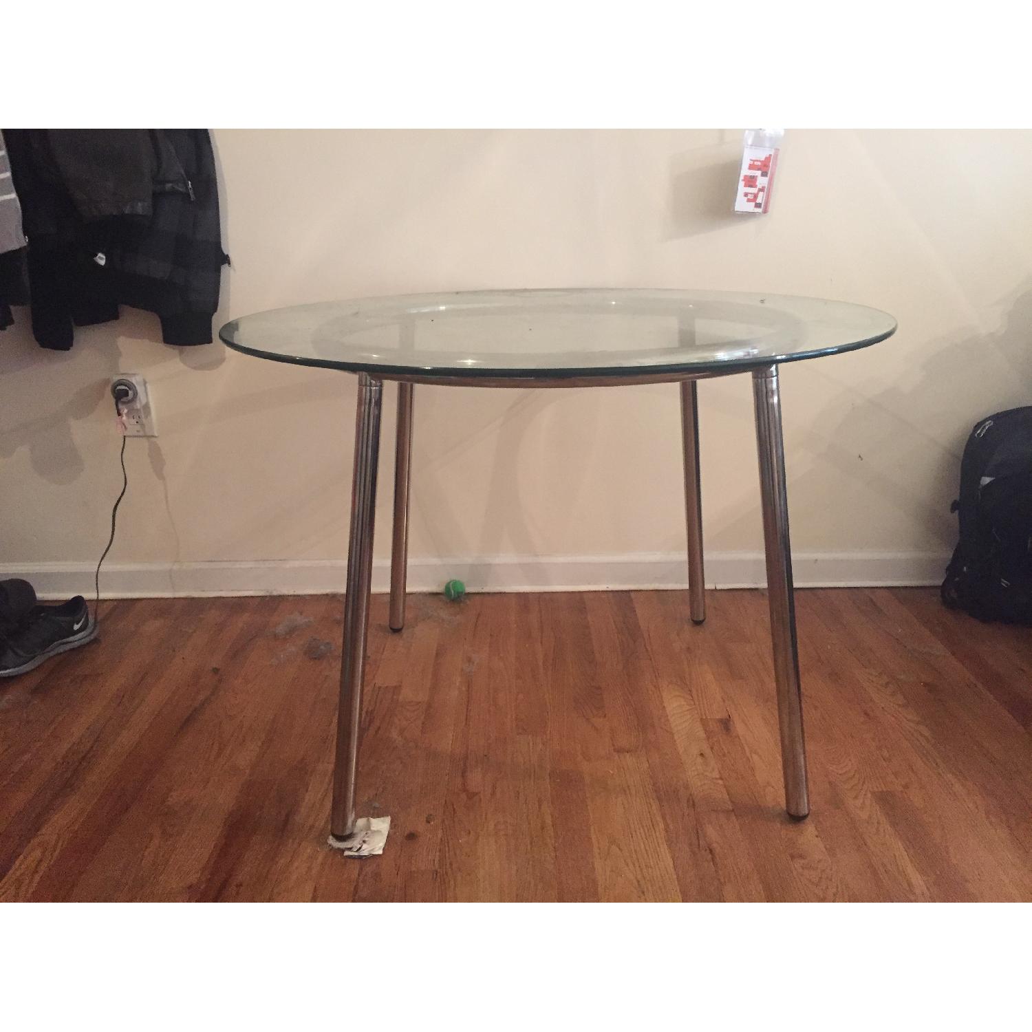 Ikea Round Glass Table - image-1