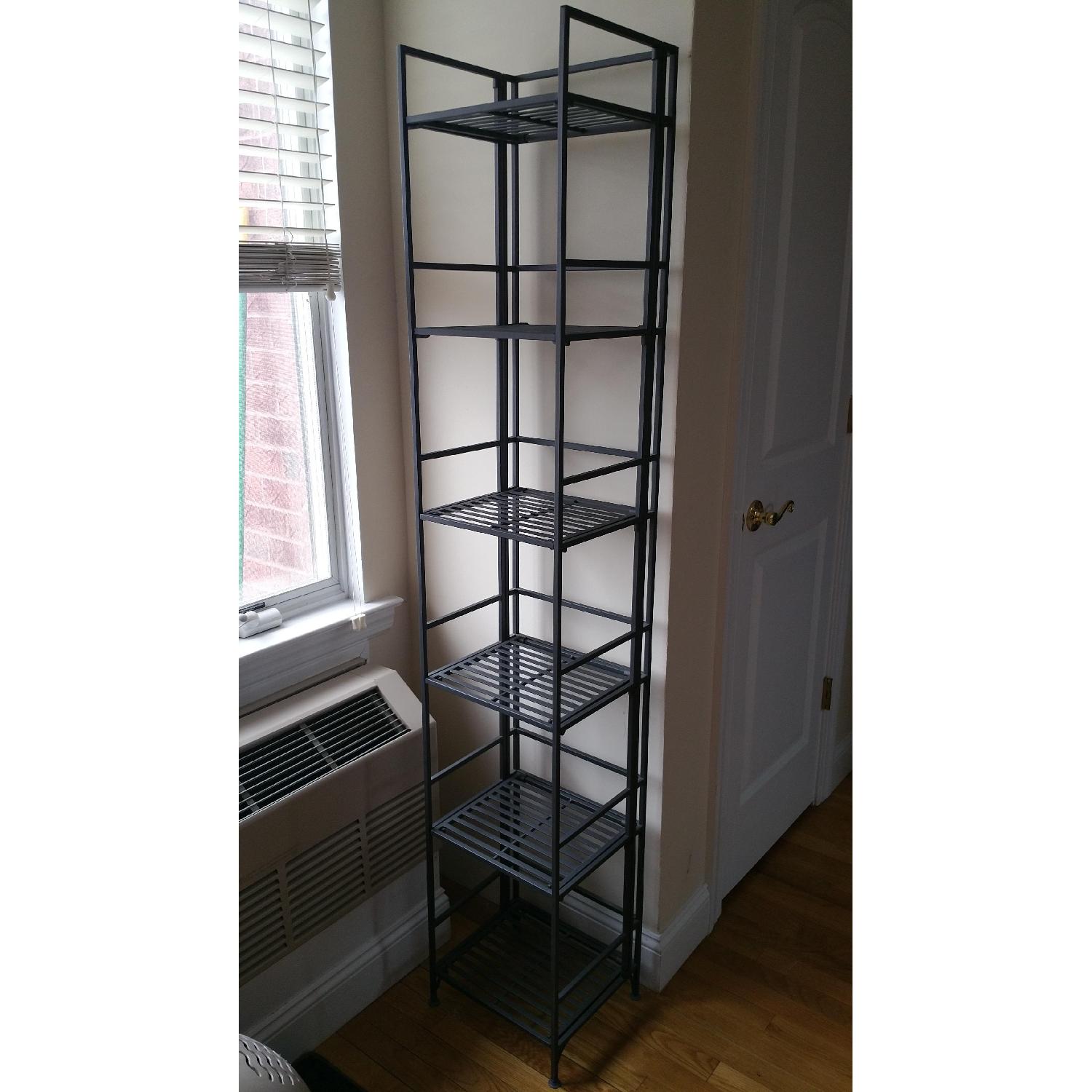 Container Store Folding Iron Shelf/Bookcase- Pair - image-1