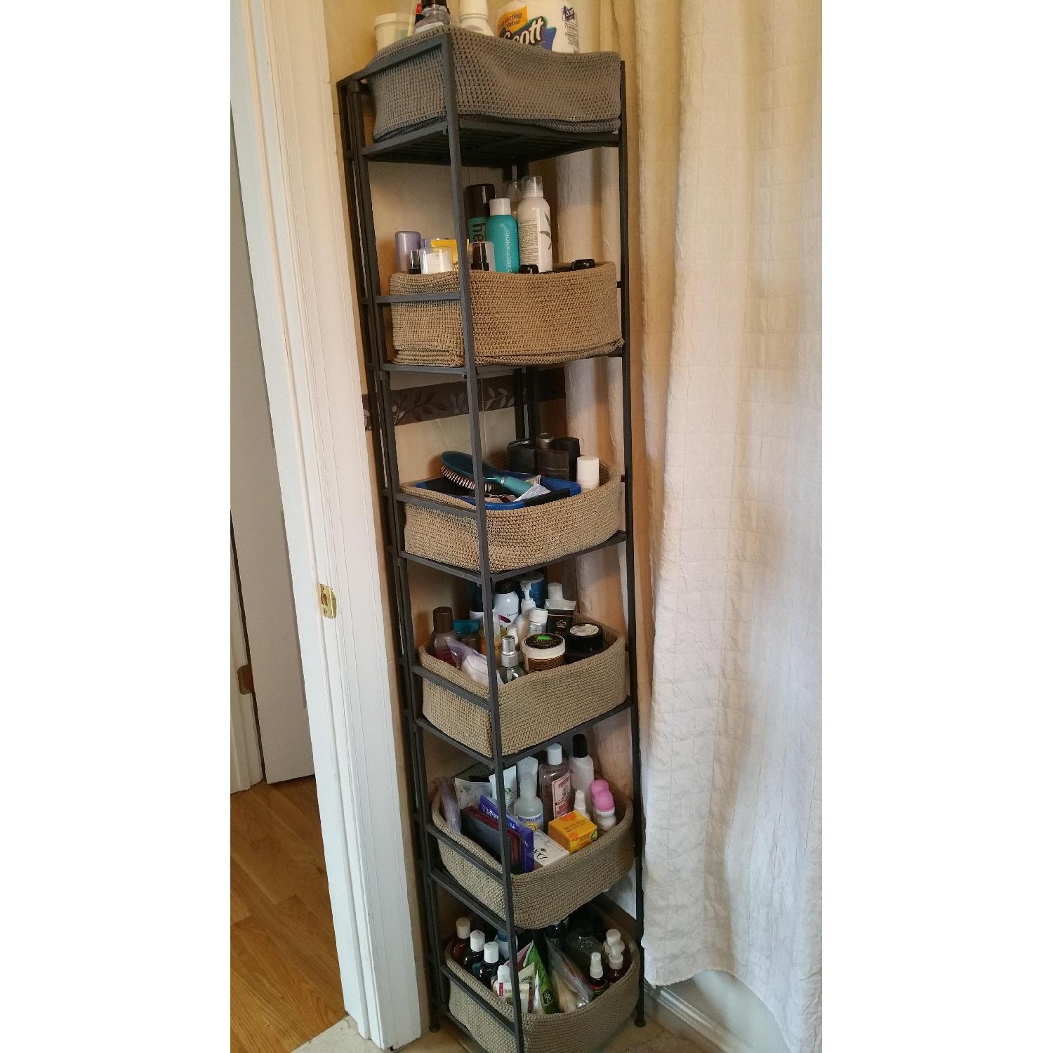 Container Store Folding Iron Shelf/Bookcase- Pair - image-4