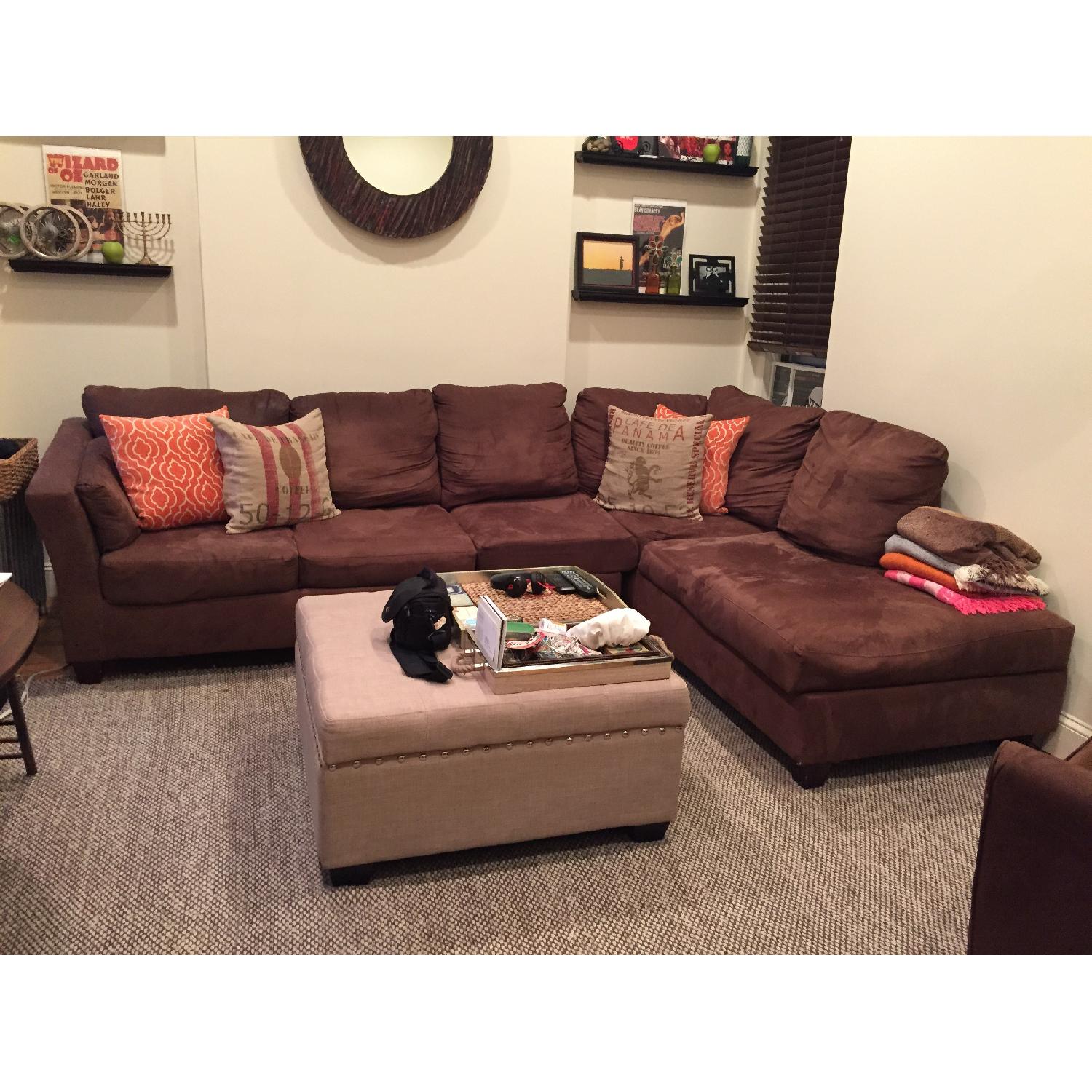 Bob's Dark Brown Sectional - image-1