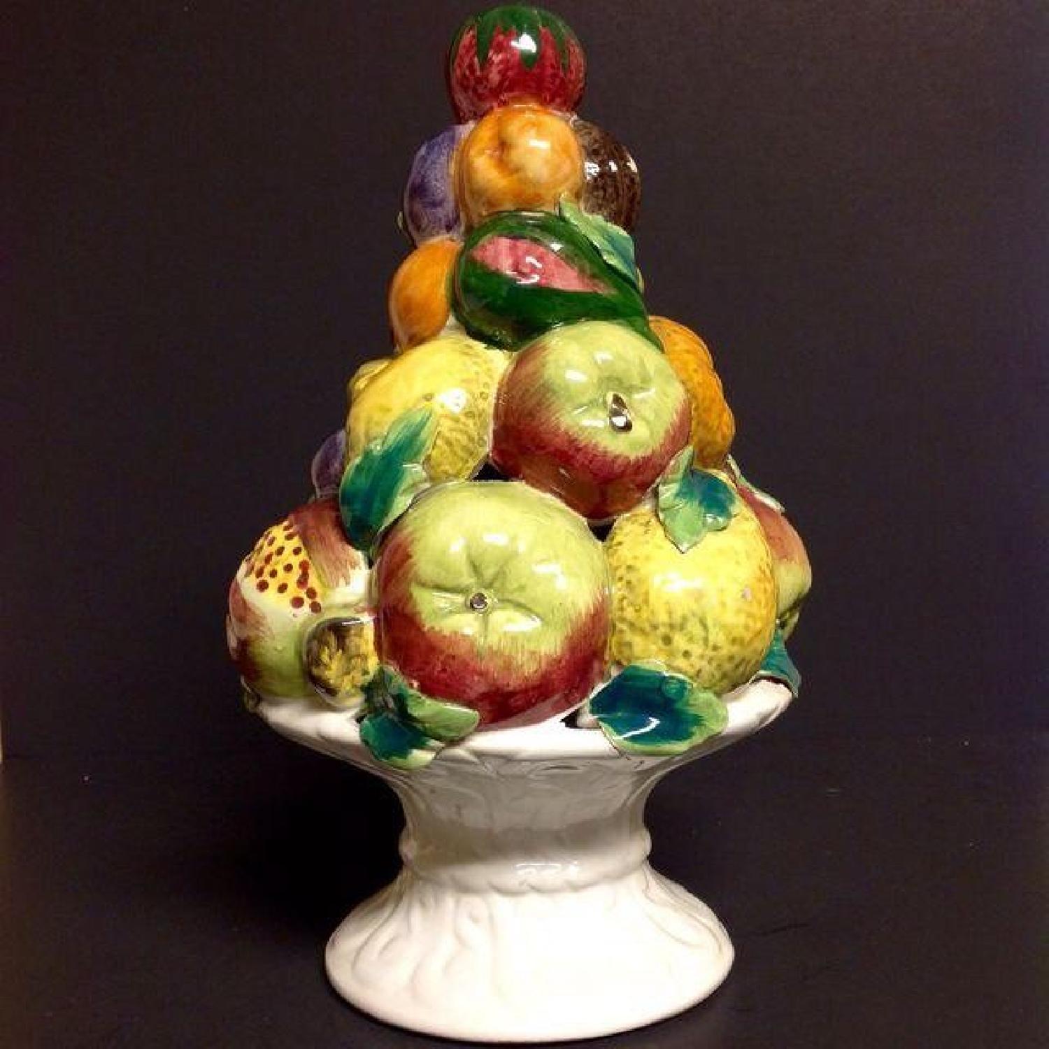Mid Century Ceramic Italian Fruit Bowl Centerpiece - image-3