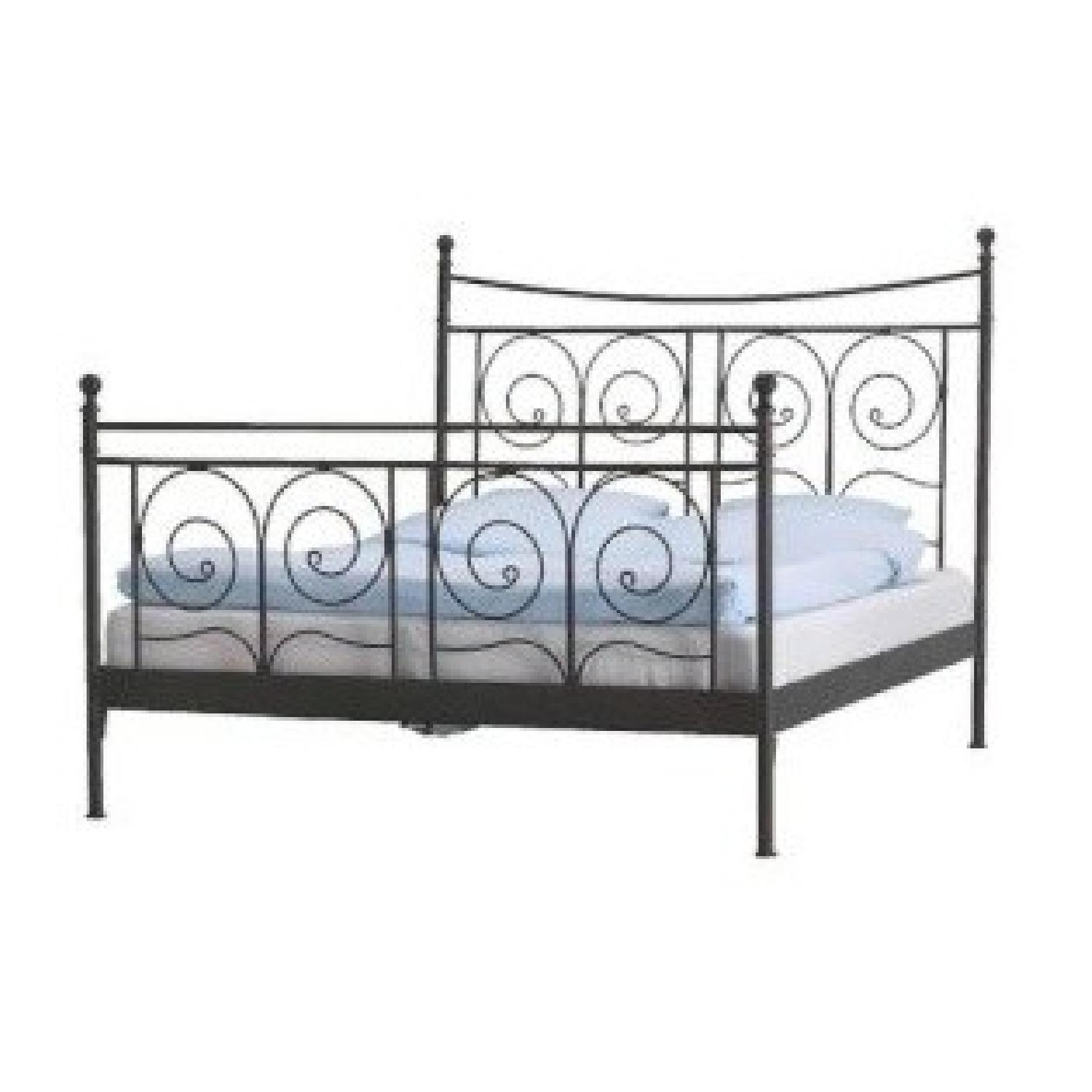 Ikea Noresund Wrought Iron Queen Size Bed AptDeco