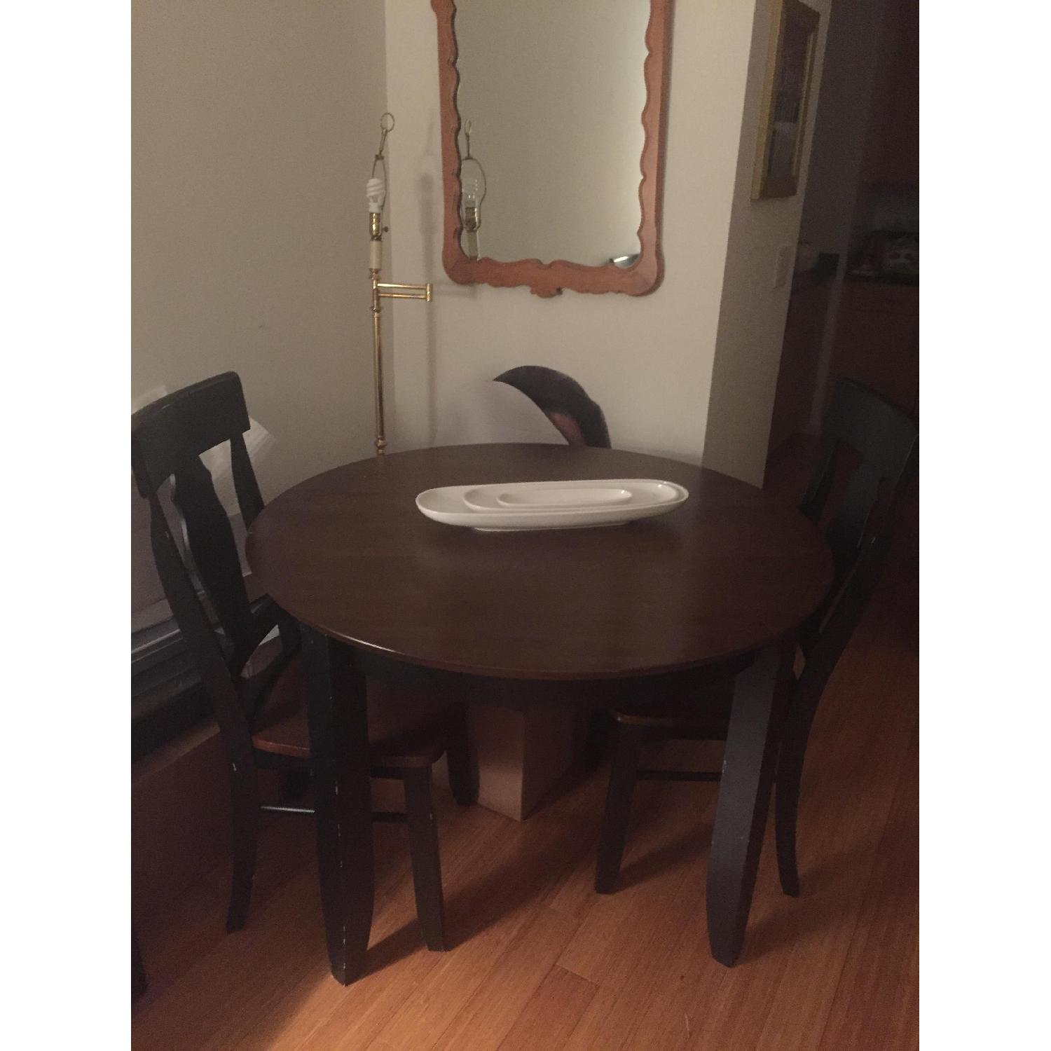 Wood Table w/ 4 Wooden Chairs - AptDeco