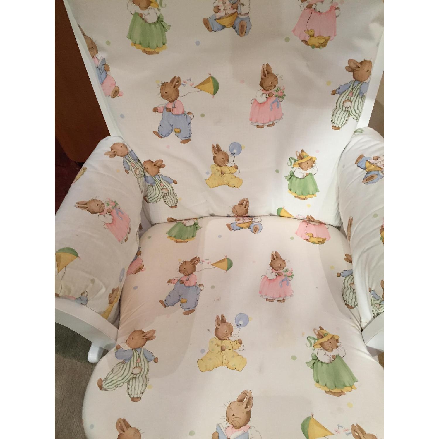 Dutailier Children's Gliding Rocking Nursing Chair w/ Foot Stool - image-4