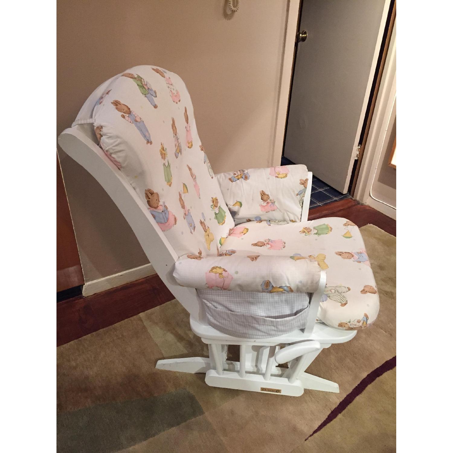 Dutailier Children's Gliding Rocking Nursing Chair w/ Foot Stool - image-6