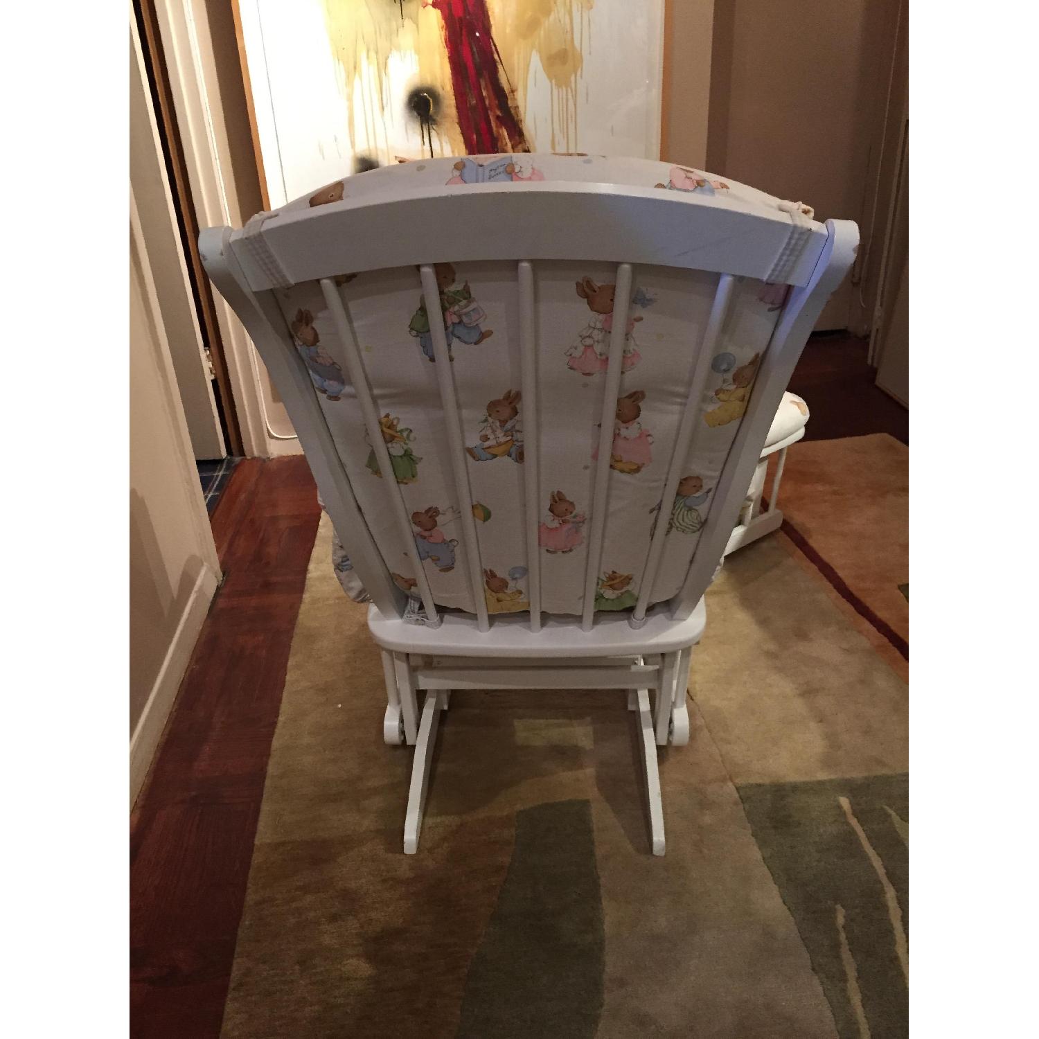 Dutailier Children's Gliding Rocking Nursing Chair w/ Foot Stool - image-7