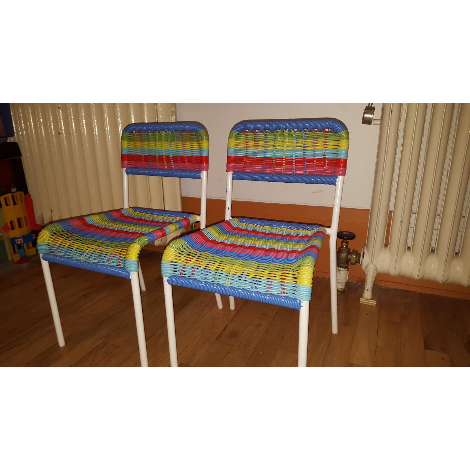 Ikea Kids Arts Table w/ 2 Rainbow Chairs - image-5