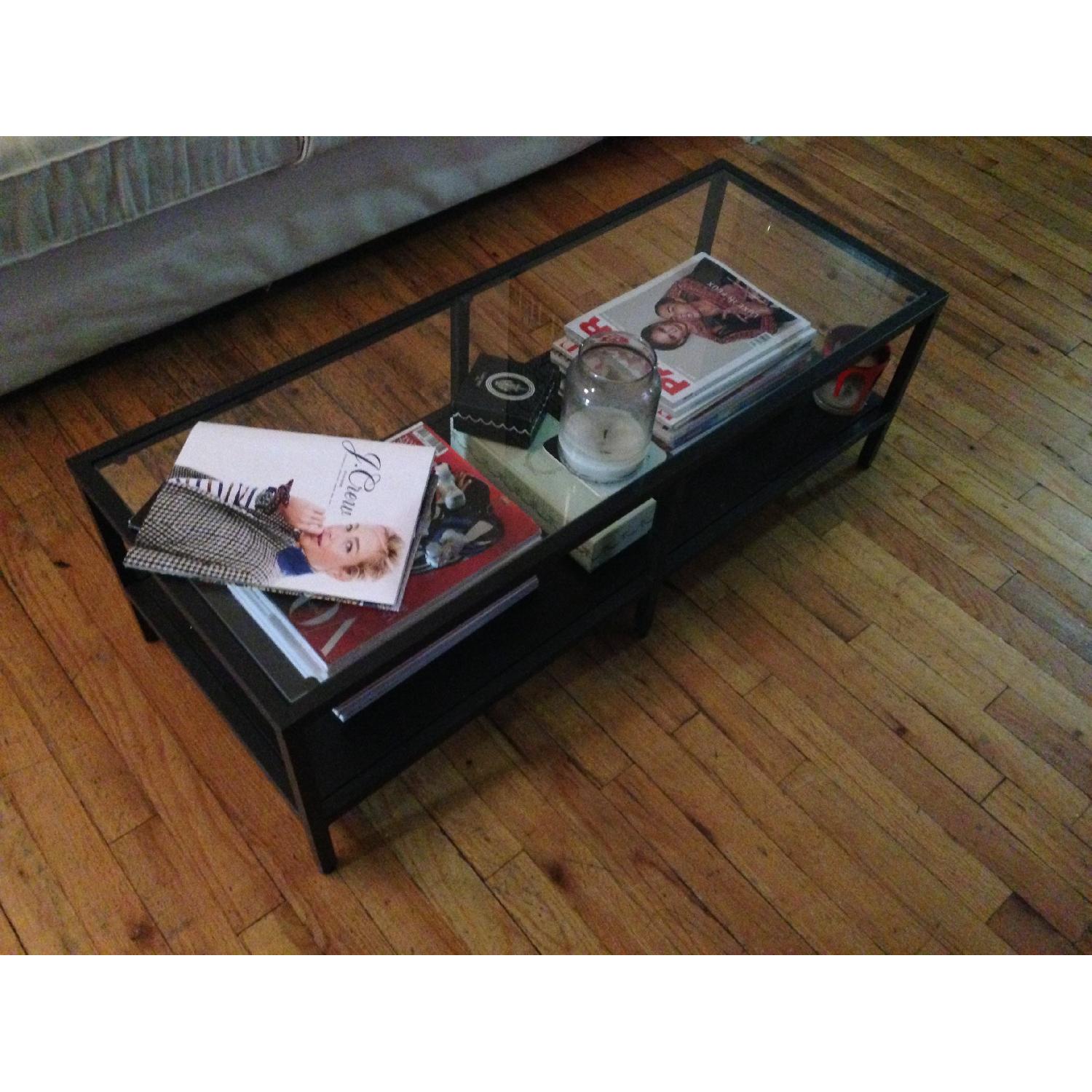 Ikea Glass & Metal Coffee Table - image-3