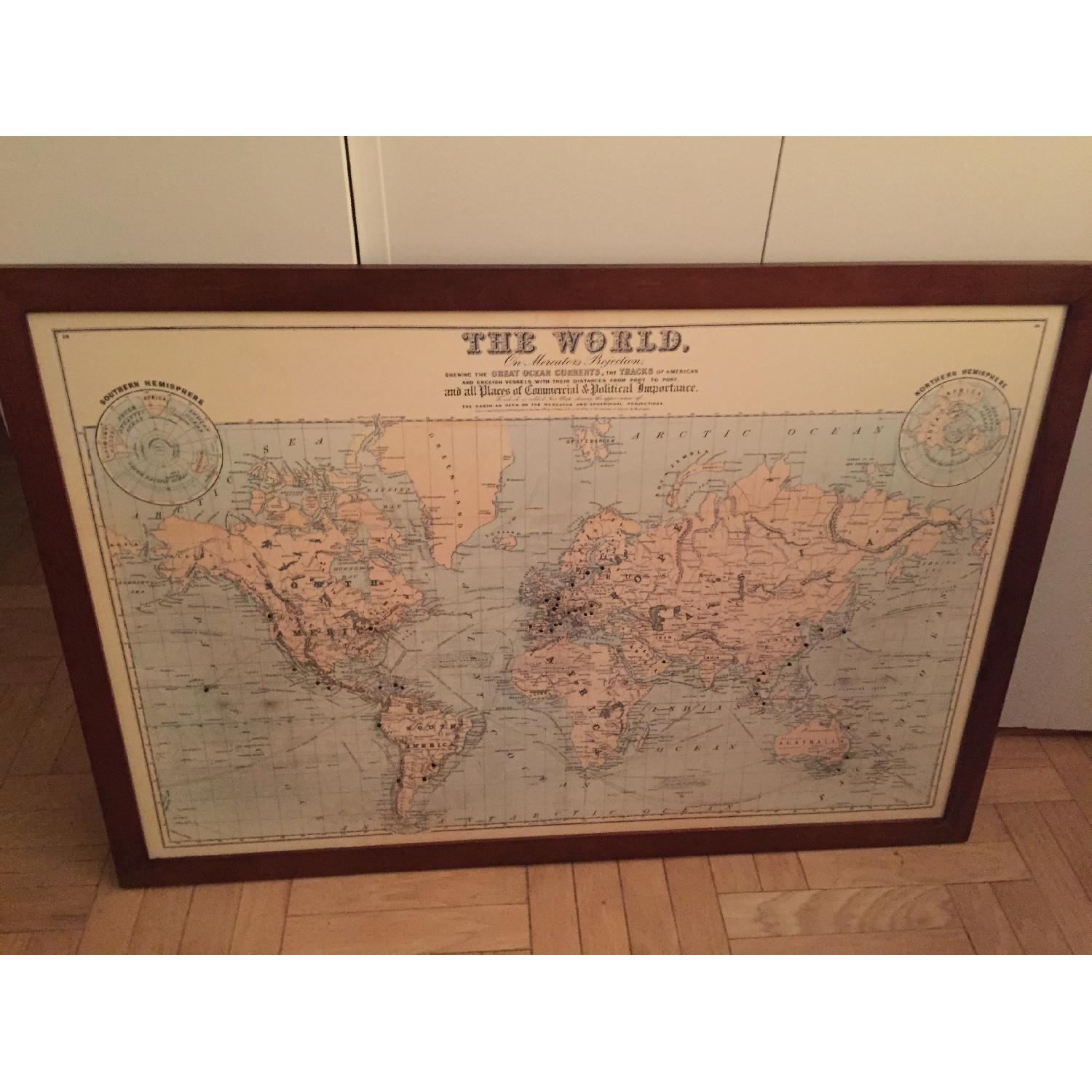 Crate & Barrel Push Pin Wall Map - image-1