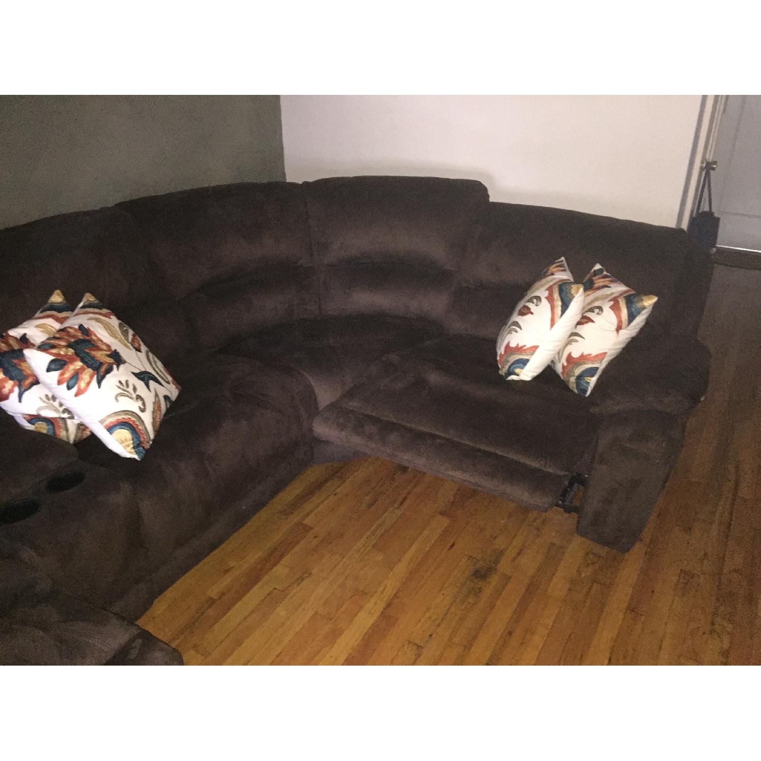 Cindy Crawford Mackenzie 6 Piece Microfiber Reclining Sectional Sofa - image-2