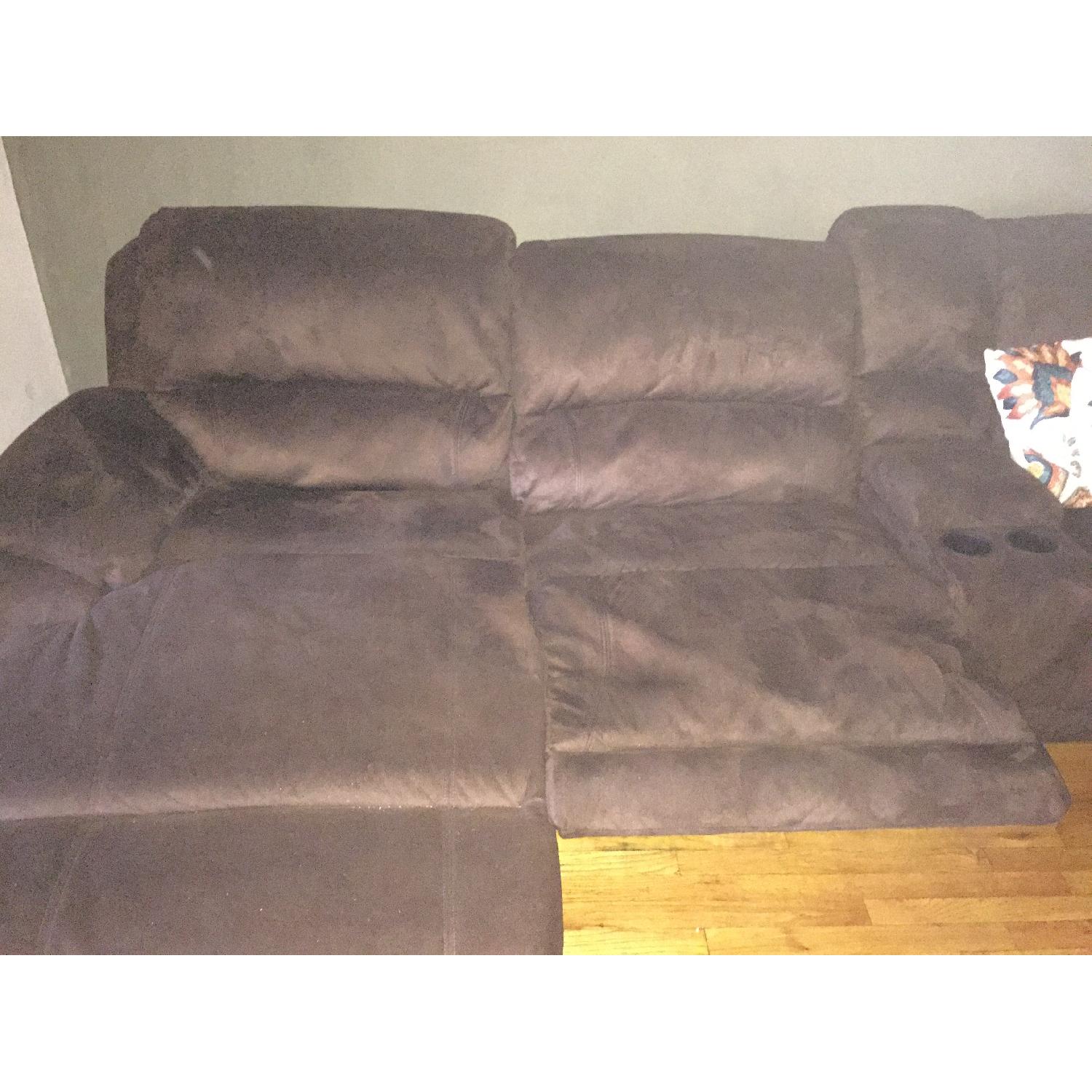 Cindy Crawford Mackenzie 6 Piece Microfiber Reclining Sectional Sofa - image-3