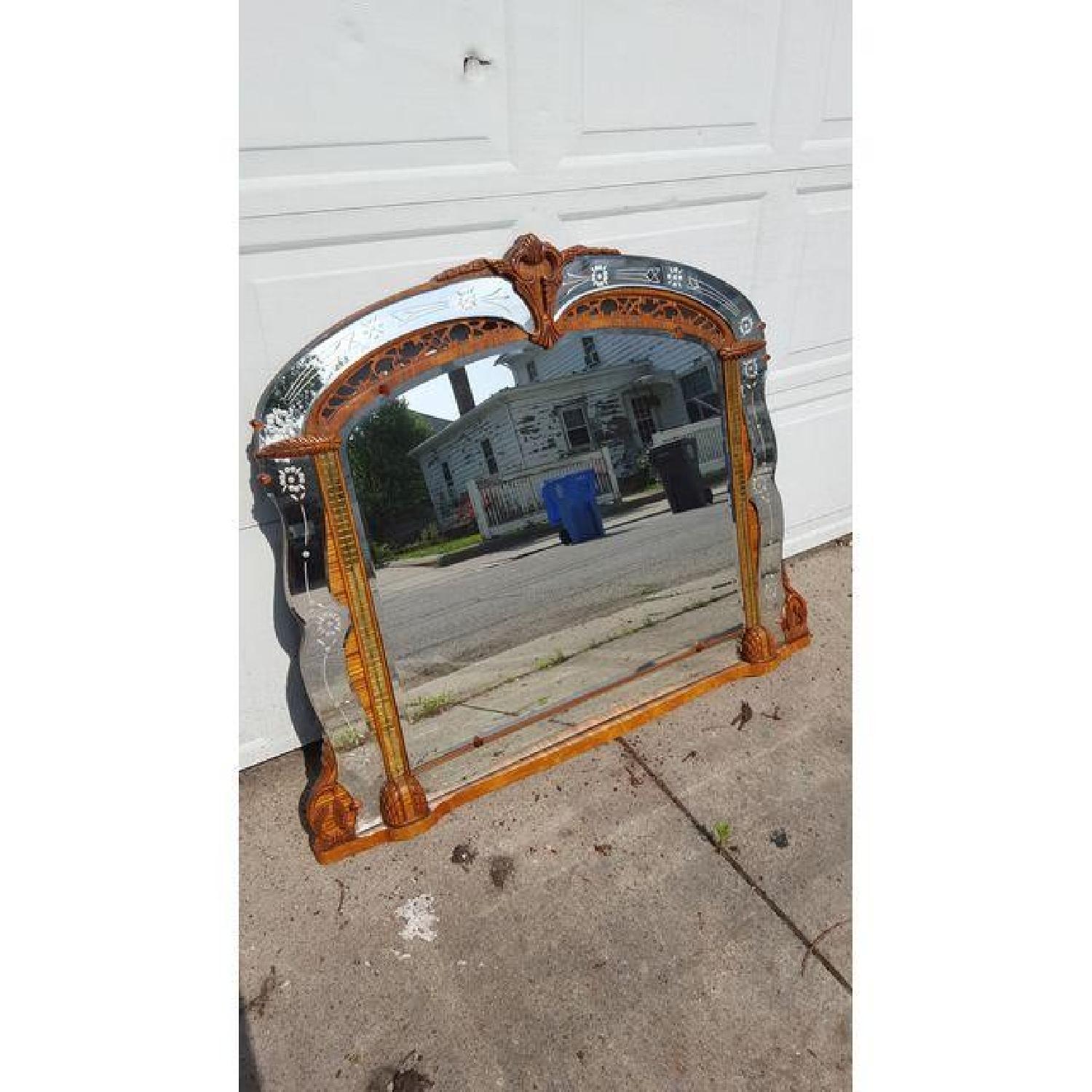 Vintage Art Deco Waterfall Vanity w/ Mirror - image-2