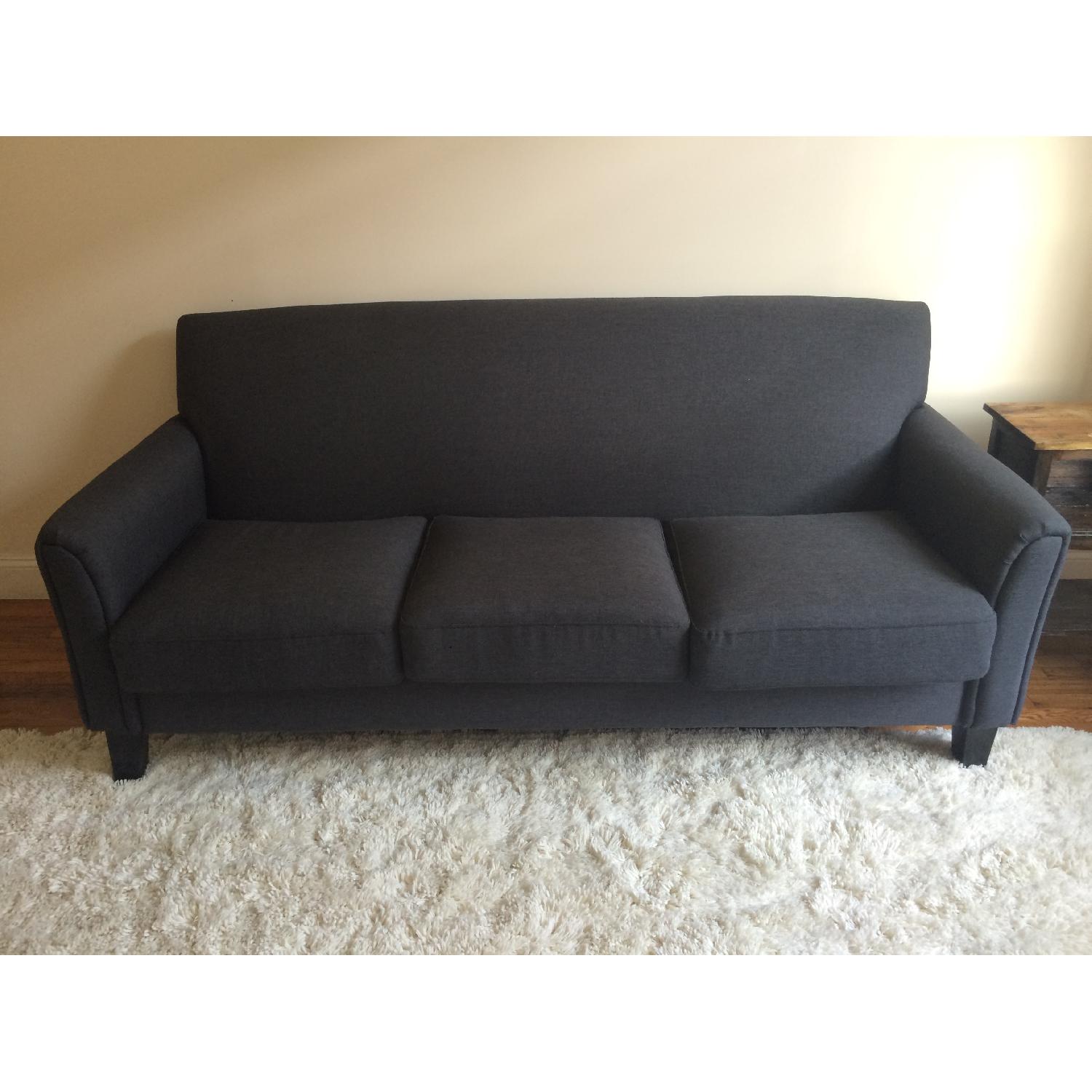 Tribecca Home Uptown Three Seater Charcoal Couch - image-1