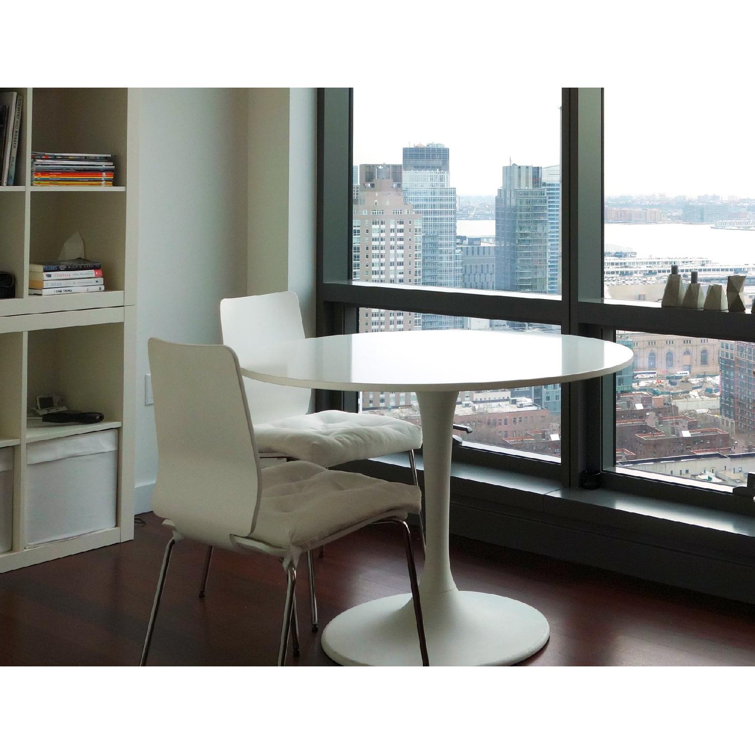 Ikea White Dining Chairs Pair AptDeco