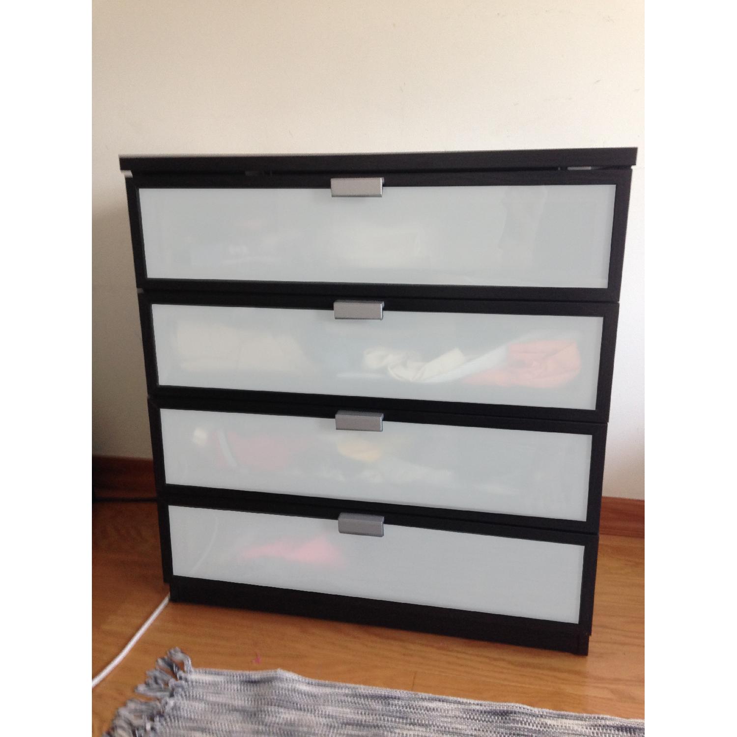 IKea Hopen 4Drawer Frosted Chest in BlackBrown AptDeco