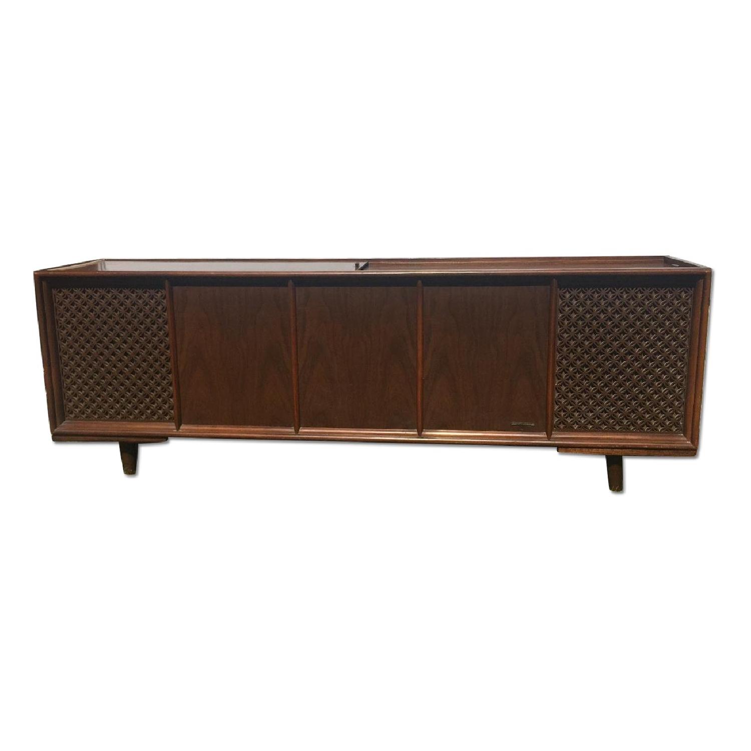 Magnavox Mid-Century Credenza w/ Record Player & Built-in Speakers - image-0