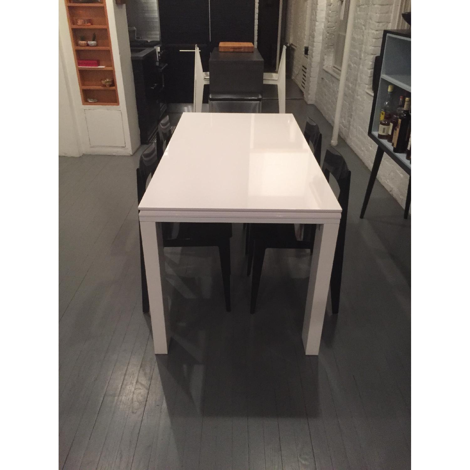 Ligne Roset White Lacquer Dining Table - image-1