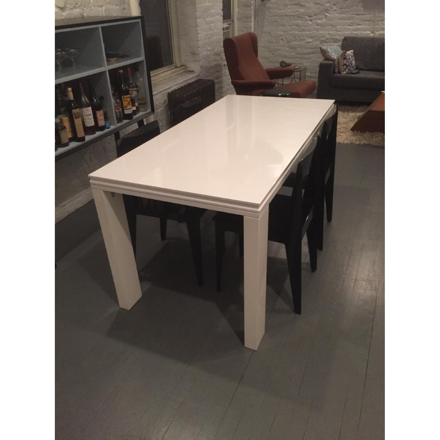 Ligne Roset White Lacquer Dining Table - image-2