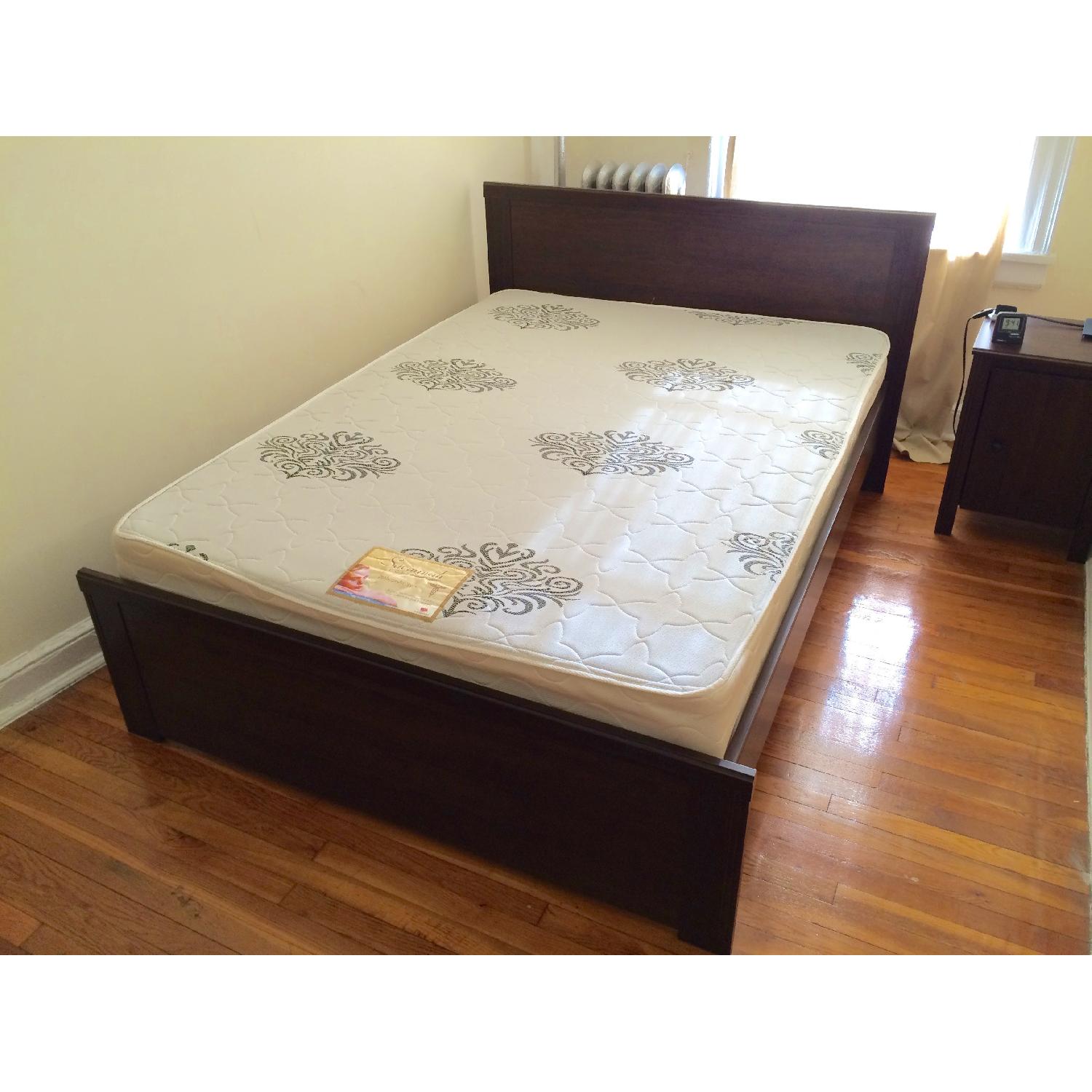 Ikea Brusali Full Size Bed + Nightstand AptDeco