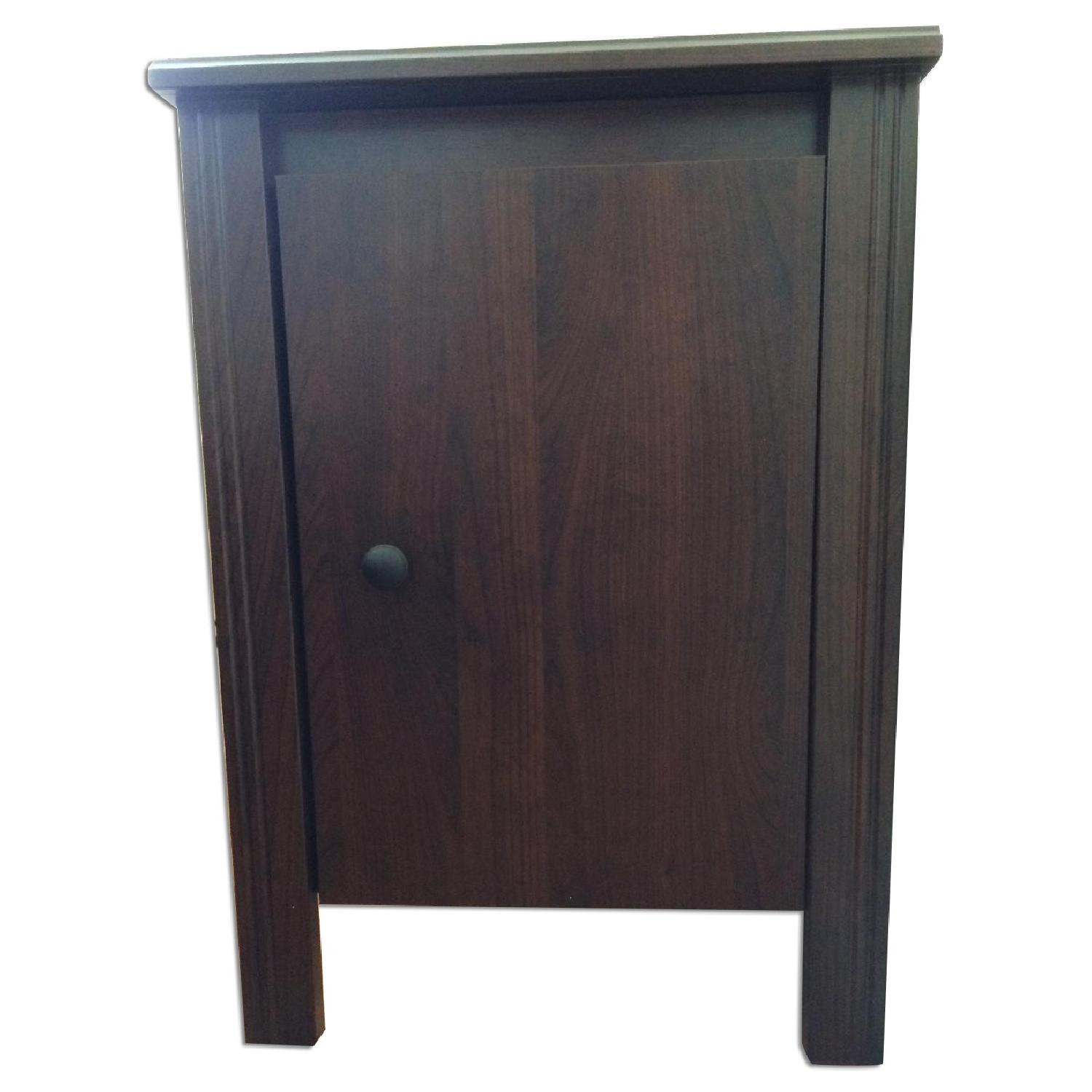 Ikea Brusali Full Size Bed + Nightstand AptDeco