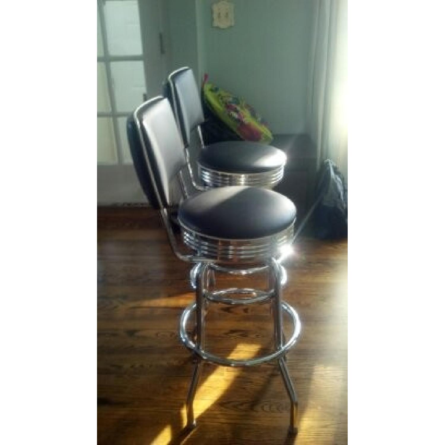 Stainless Steel Table w/ 2 Stools - image-3