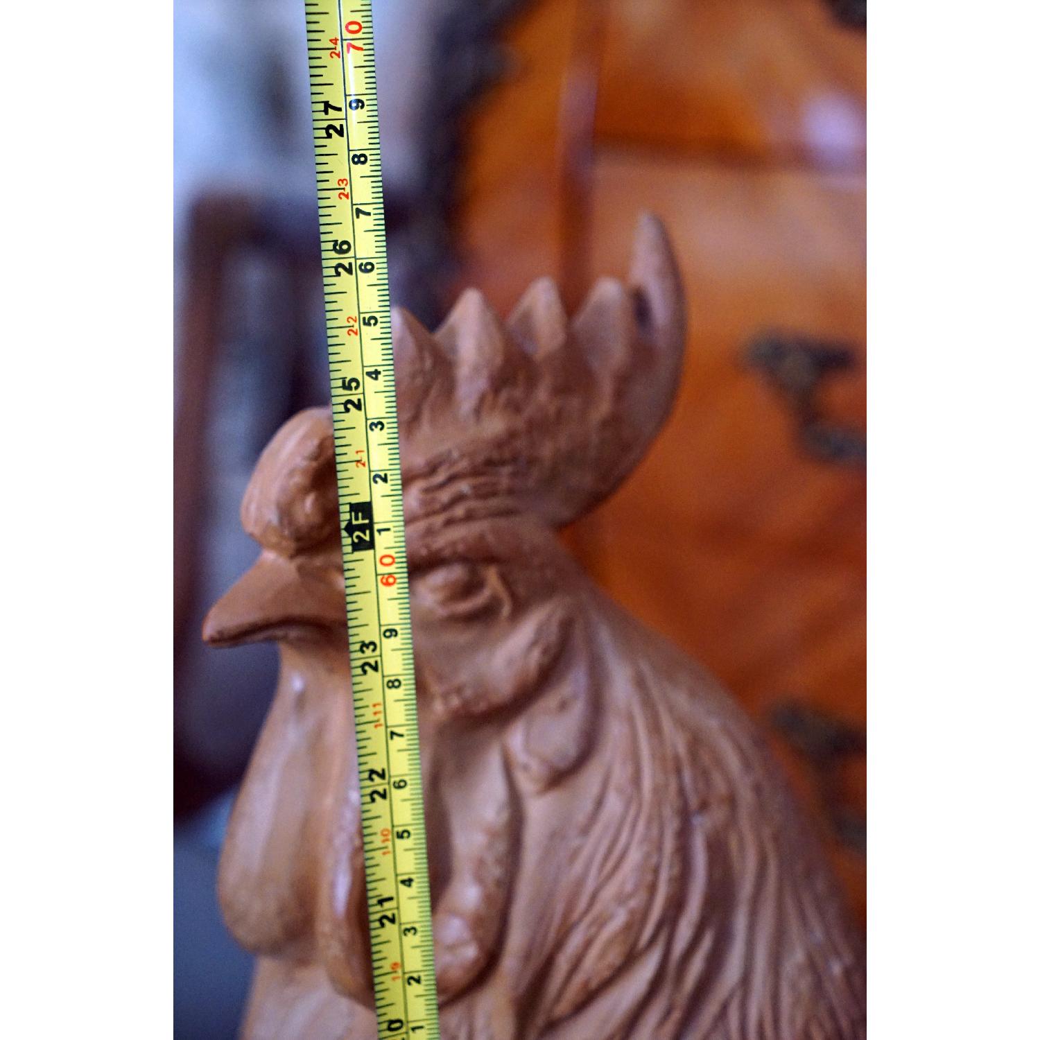 Rooster and Hen Clay Sculpture - Pair - image-7