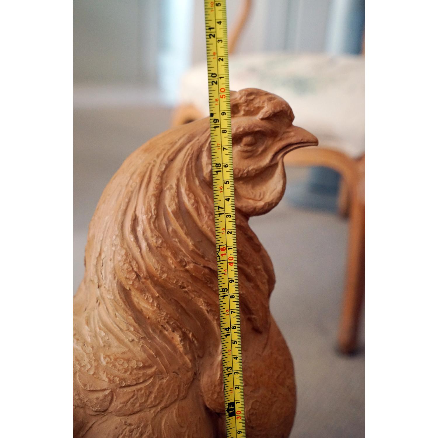 Rooster and Hen Clay Sculpture - Pair - image-8