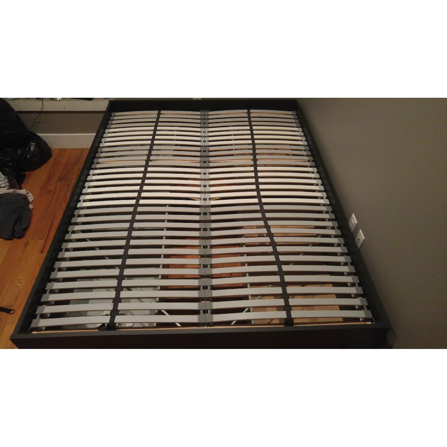 Ikea Brimnes Queen Size Bed Frame w/ Drawers - image-1