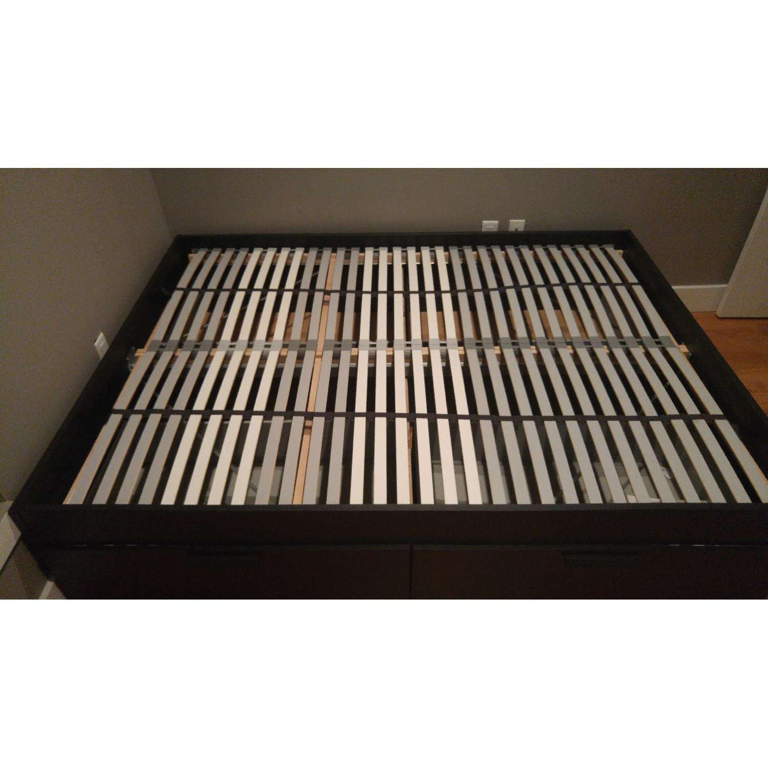 Ikea Brimnes Queen Size Bed Frame w/ Drawers - image-2