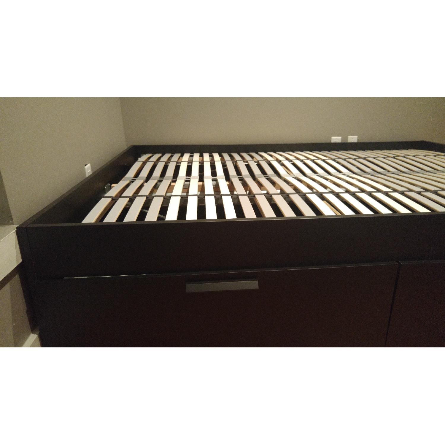 Ikea Brimnes Queen Size Bed Frame w/ Drawers - image-3
