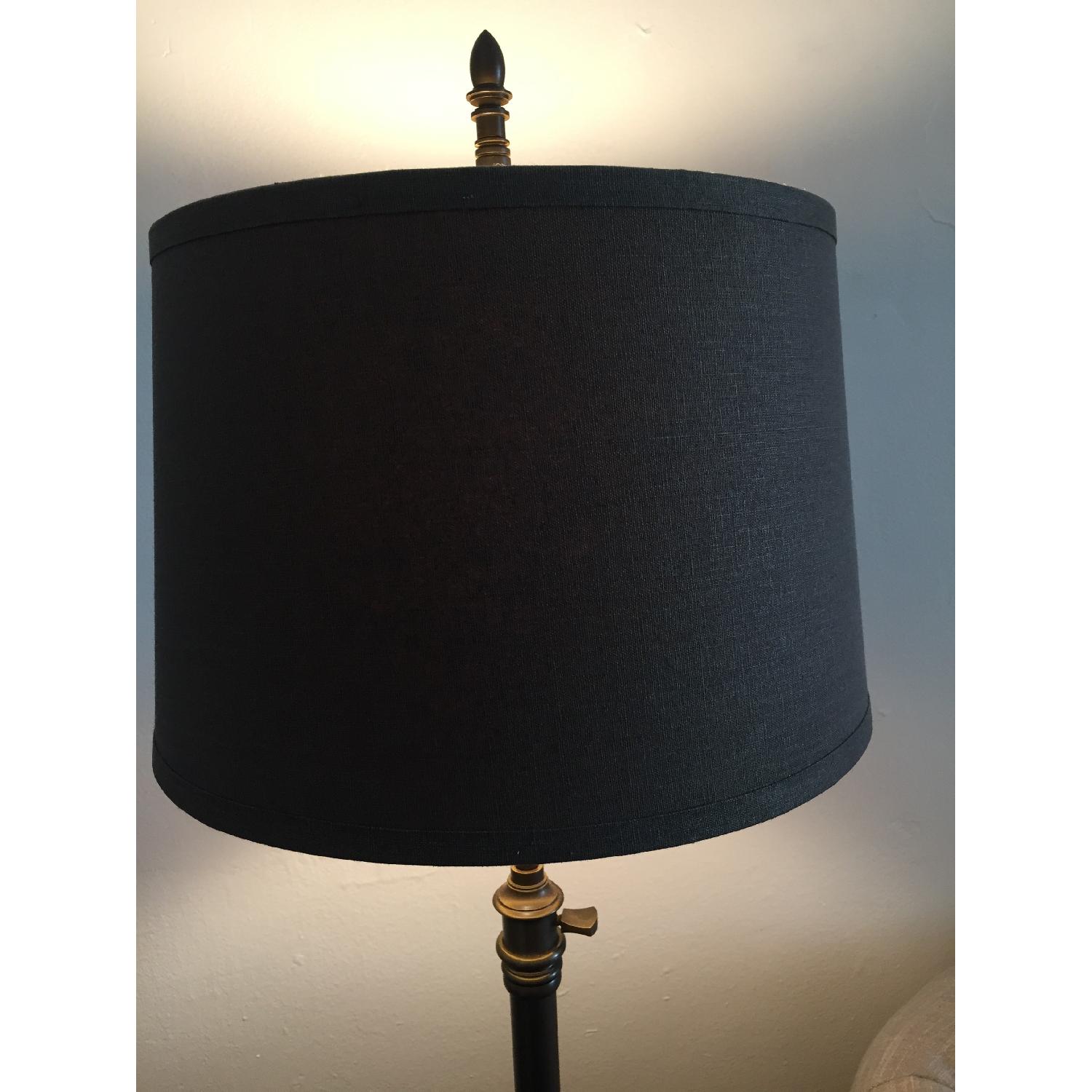 Restoration Hardware Library Table Lamp w/ Black Drum Shade AptDeco