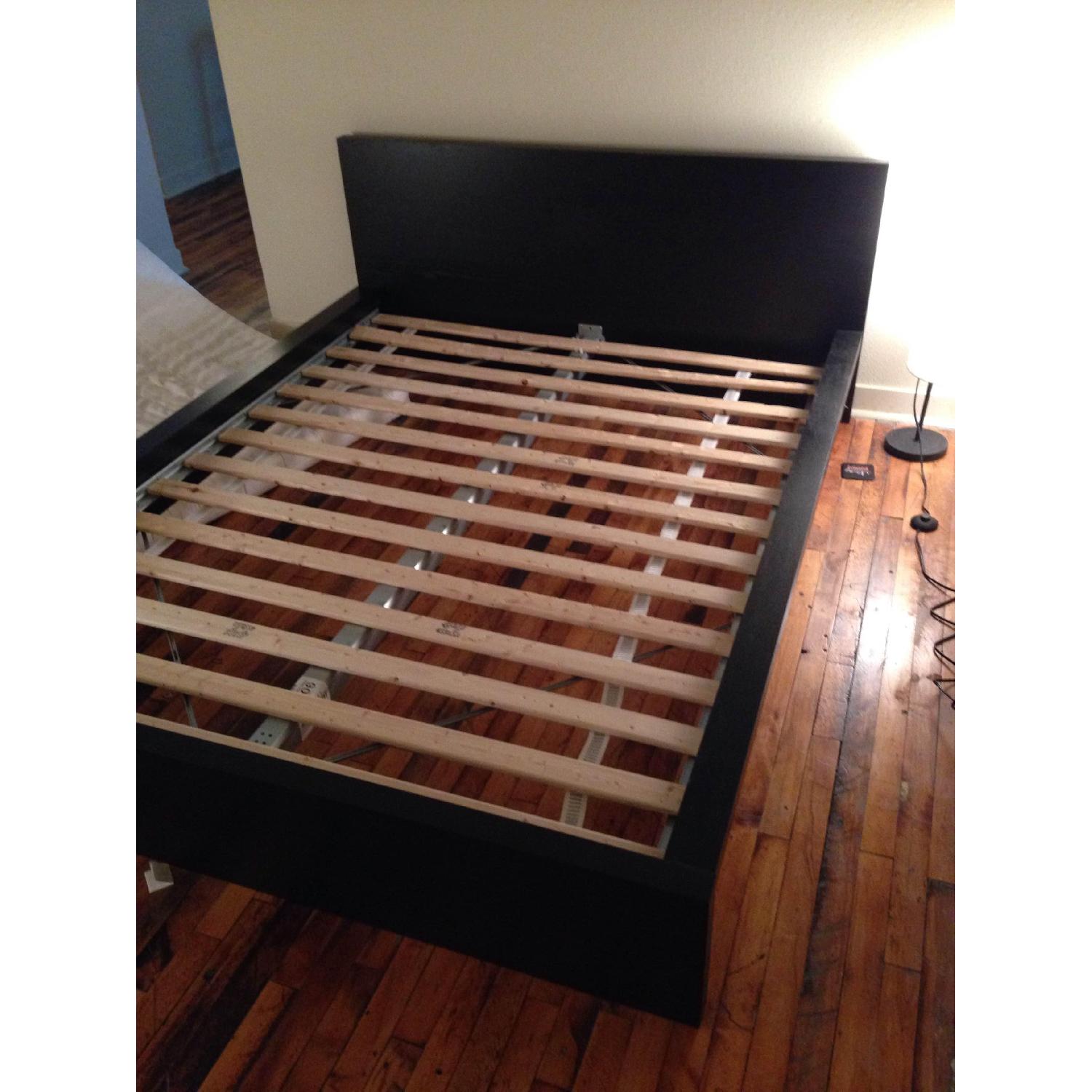 Ikea Malm Low Queen Bed Frame in Black AptDeco