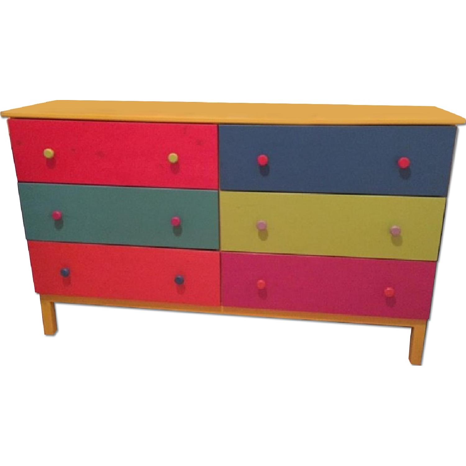 Ikea Hand Painted Solid Wood Dresser AptDeco