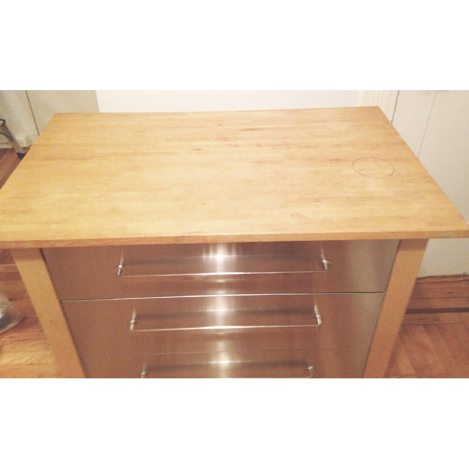 Ikea Varde Series Base Cabinet w/ Butcher Block - image-3