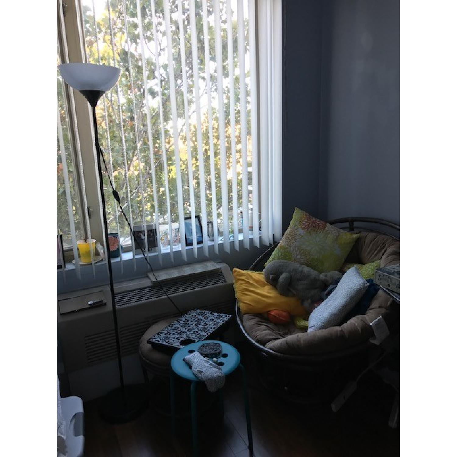 Pier 1 Papasan Chair & Foot Stool - image-1