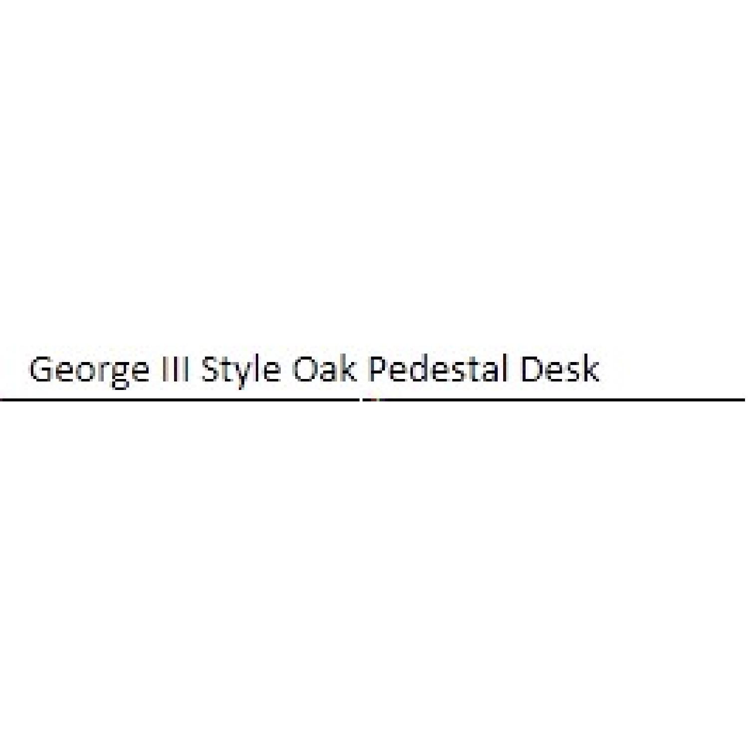 George III Style Oak Pedestal Desk - image-10