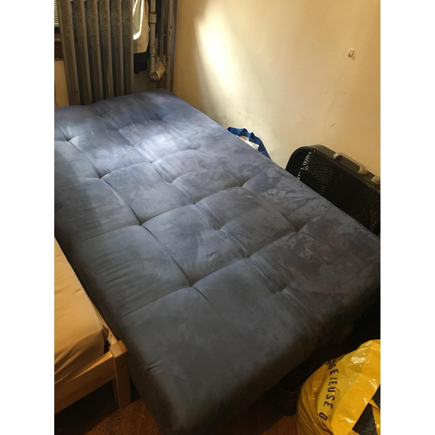 Ikea Balkarp Navy Blue Futon AptDeco