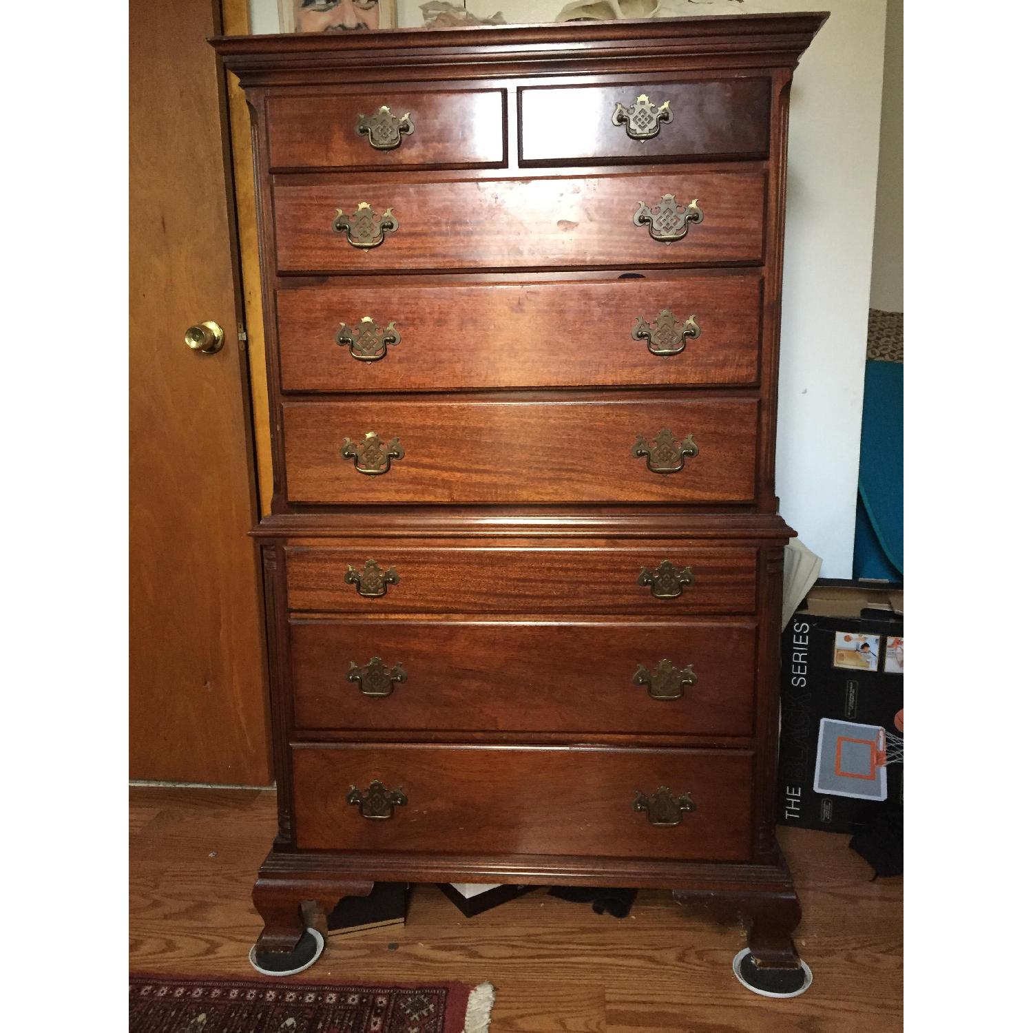 Antique Maple Wood Dresser - image-1