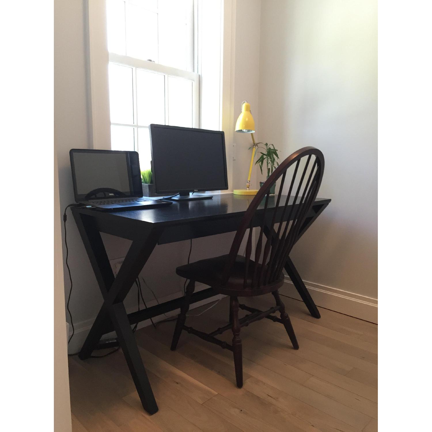 Crate & Barrel Spotlight Ebony Desk AptDeco