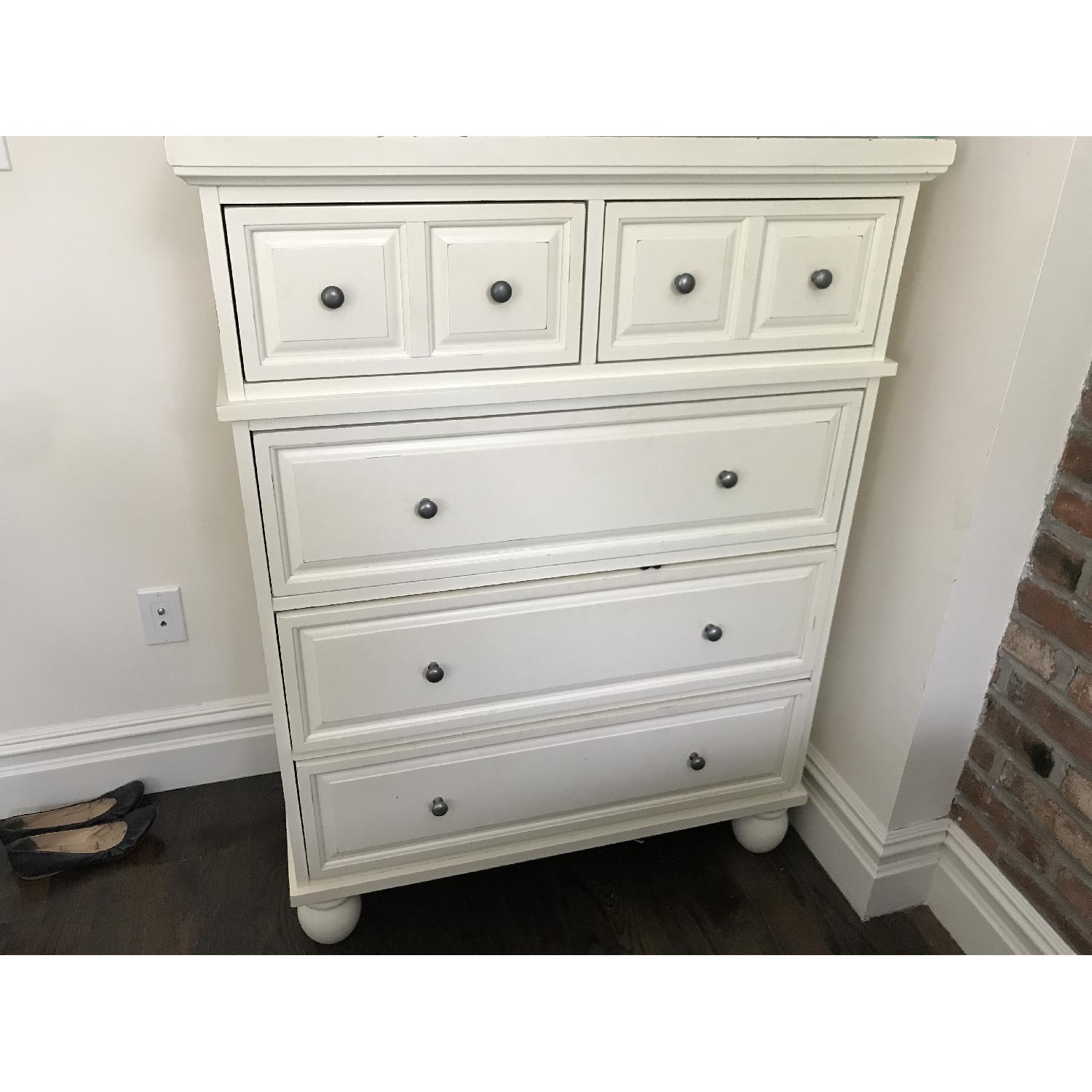 Pier 1 Ashworth Collection Antique White Chest - image-5