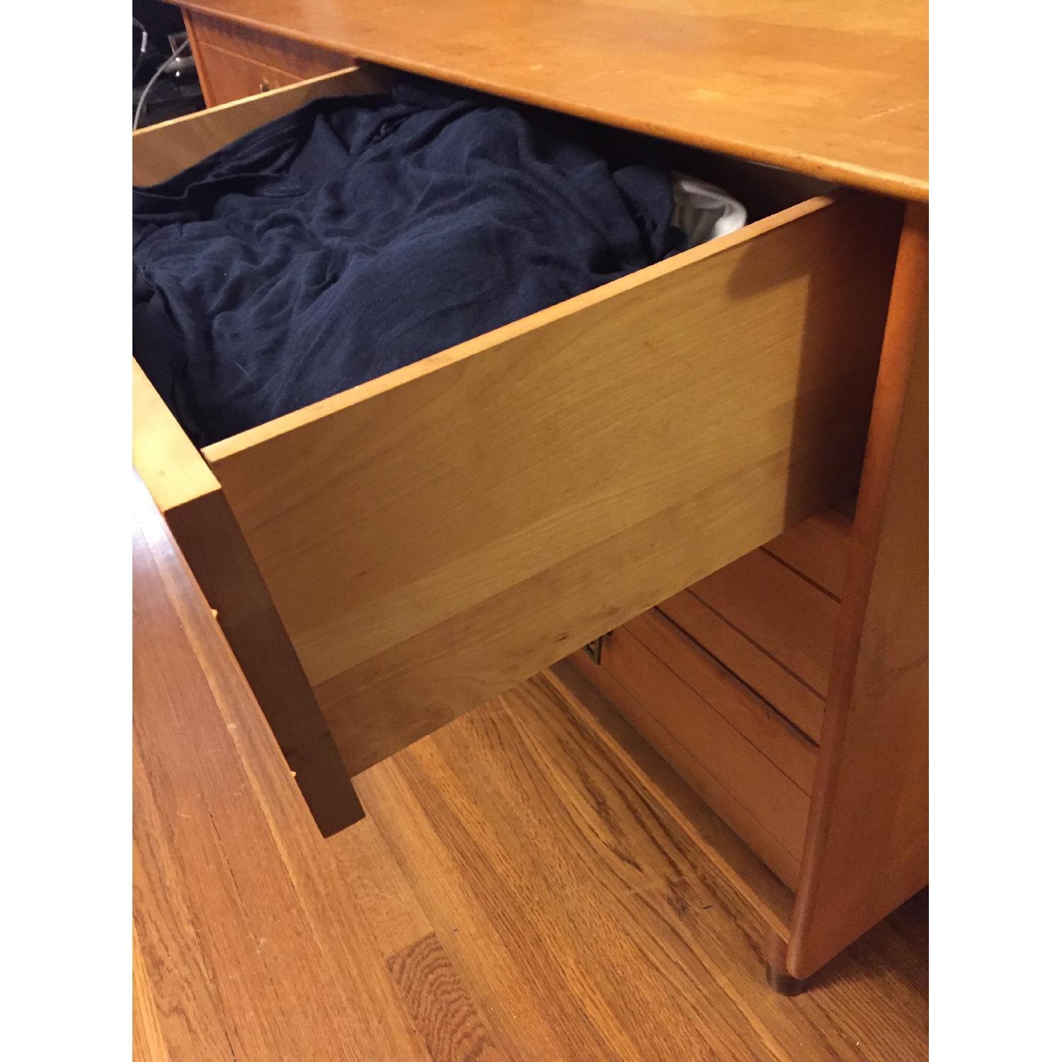 Vintage Mid-Century Maple Wood 6-Drawer Dresser w/ Mirror - image-10