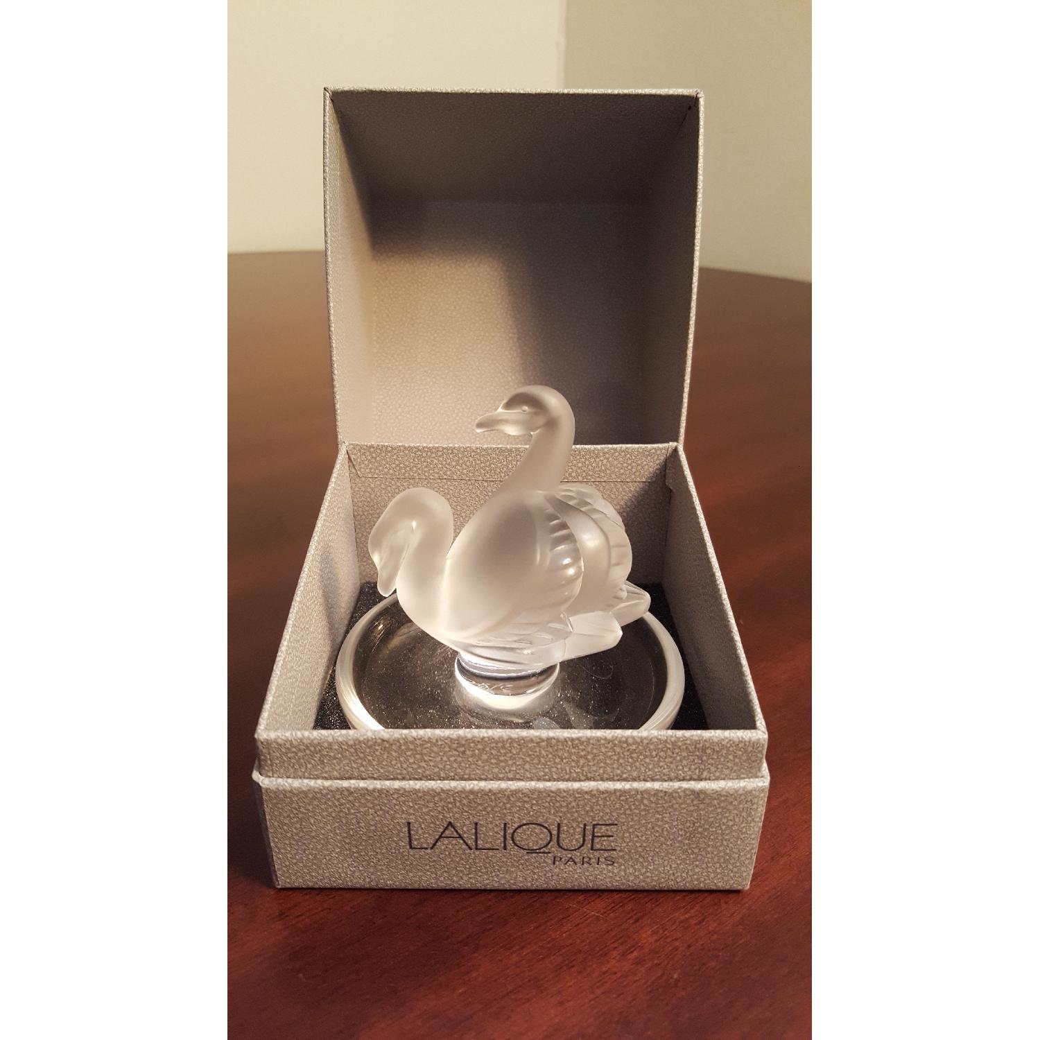 Lalique Two Swans Ring/Pin Jewelry Tray - image-1