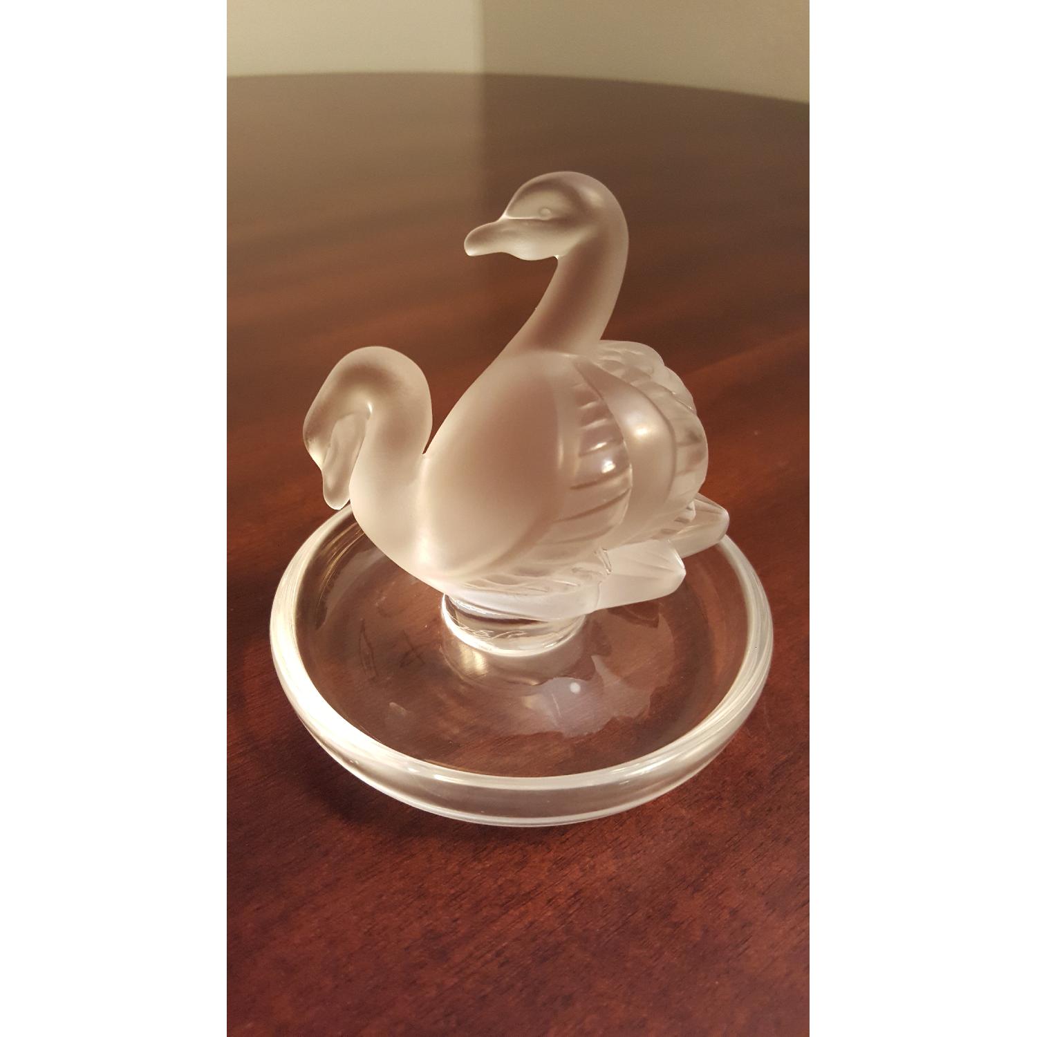 Lalique Two Swans Ring/Pin Jewelry Tray - image-2